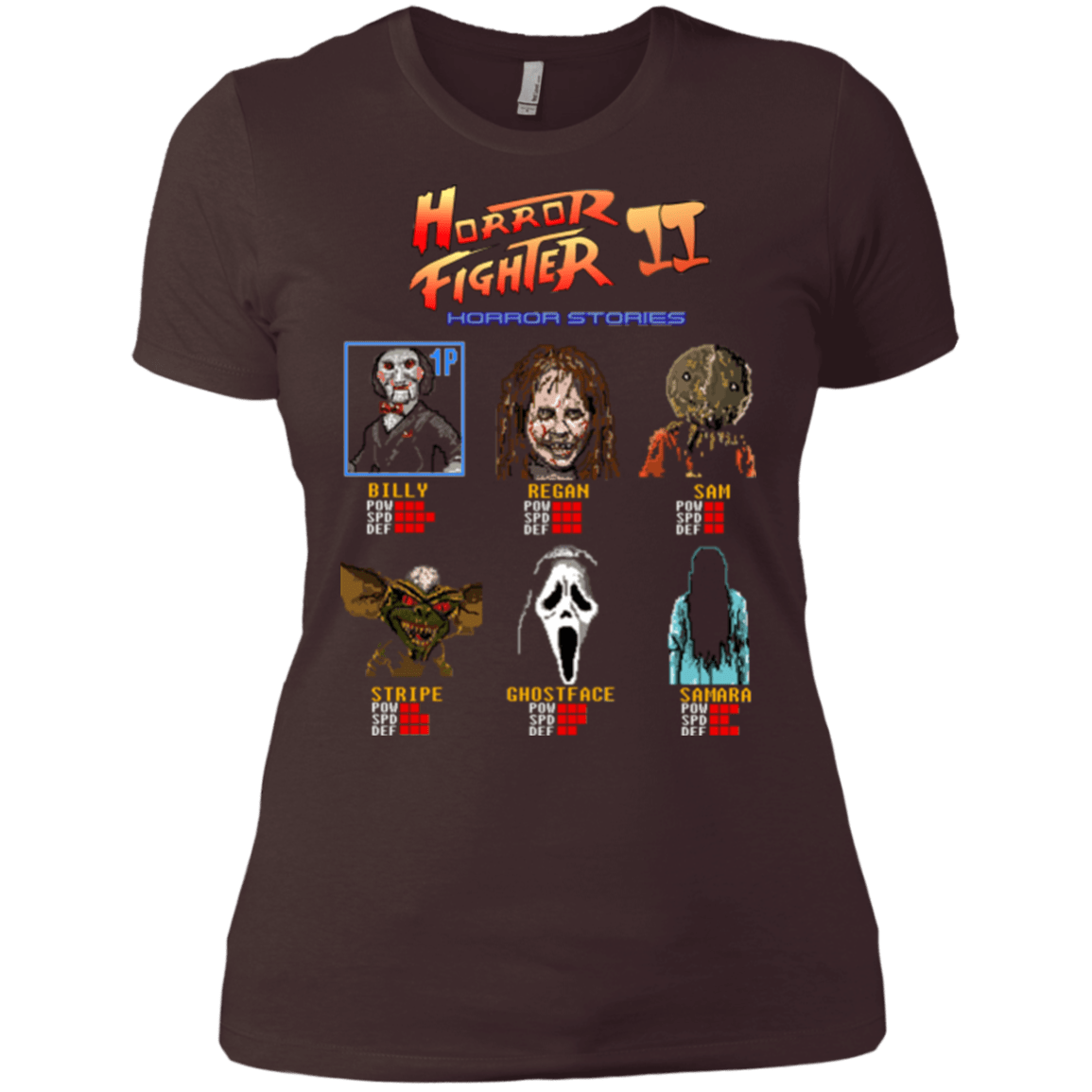 T-Shirts Dark Chocolate / X-Small Horror Fighter 2 Women's Premium T-Shirt