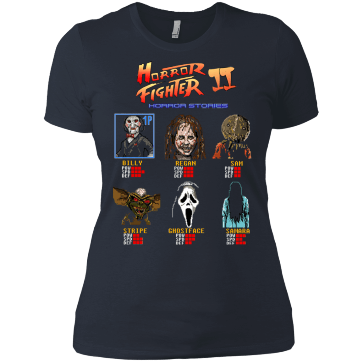 T-Shirts Indigo / X-Small Horror Fighter 2 Women's Premium T-Shirt