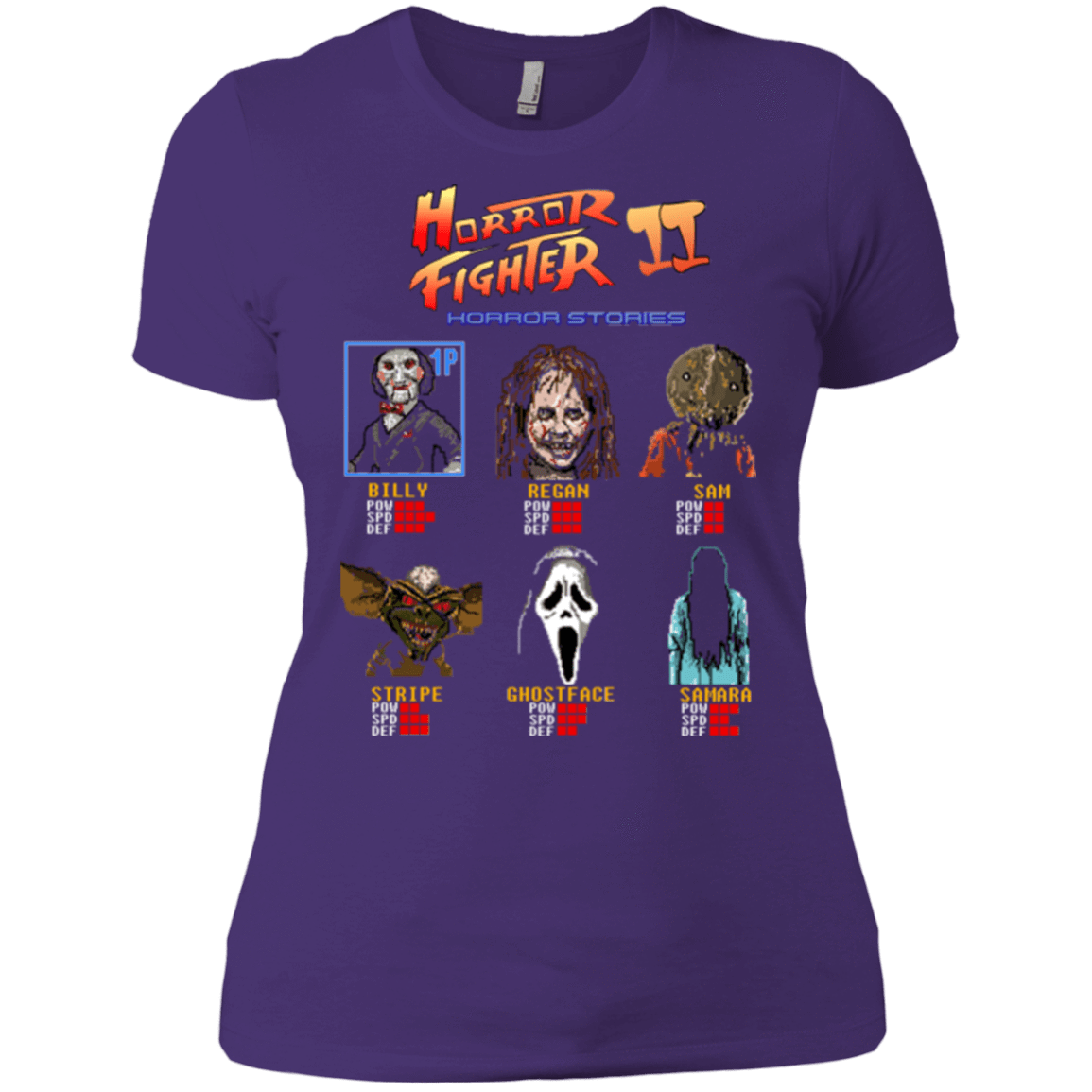 T-Shirts Purple / X-Small Horror Fighter 2 Women's Premium T-Shirt
