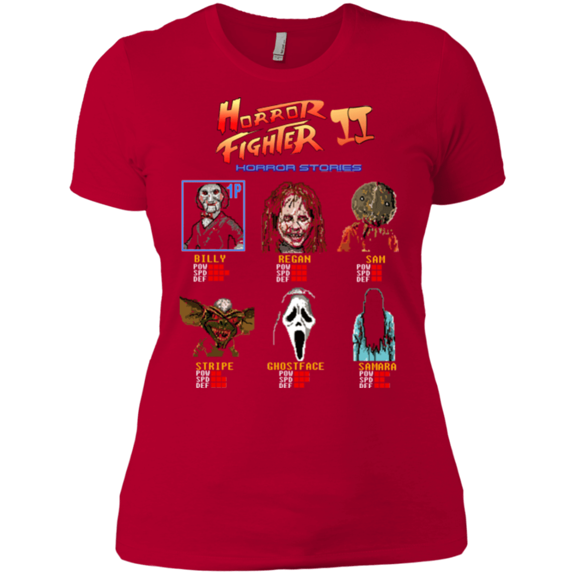 T-Shirts Red / X-Small Horror Fighter 2 Women's Premium T-Shirt