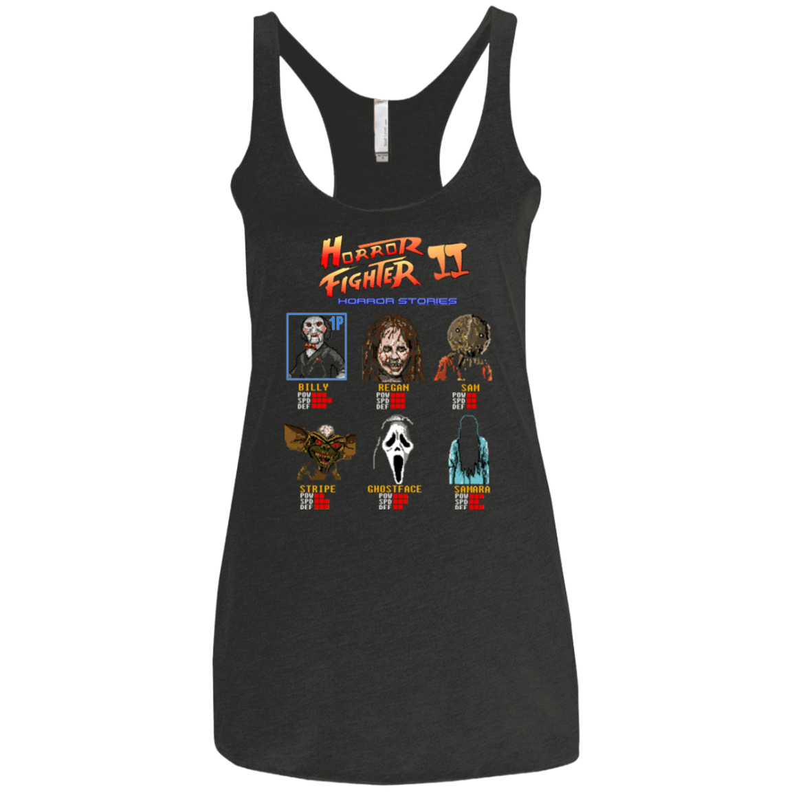 T-Shirts Vintage Black / X-Small Horror Fighter 2 Women's Triblend Racerback Tank