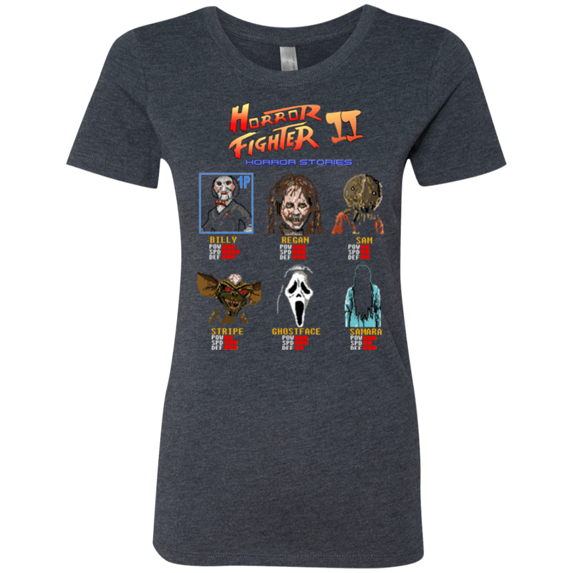 T-Shirts Vintage Navy / Small Horror Fighter 2 Women's Triblend T-Shirt