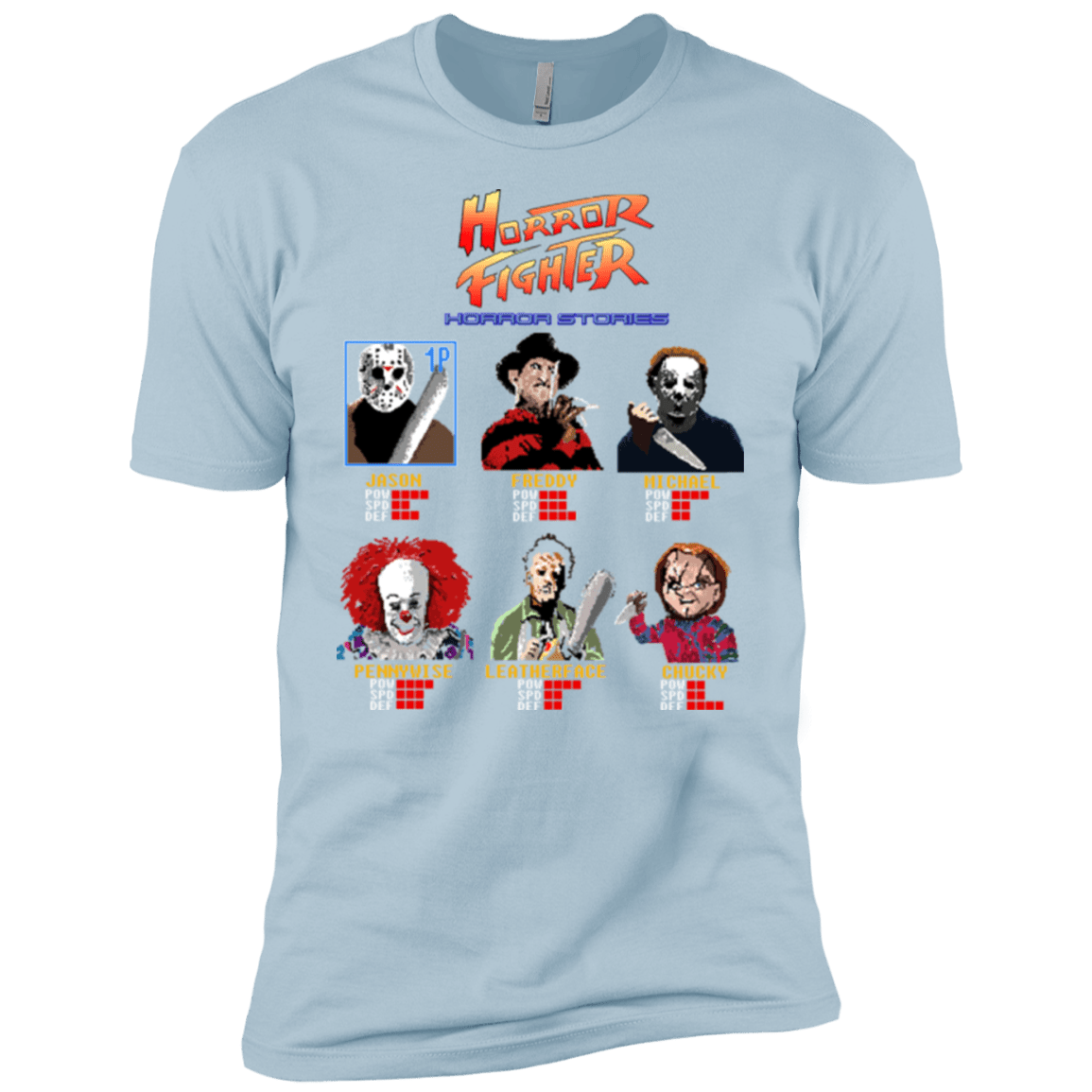 T-Shirts Light Blue / YXS Horror Fighter Boys Premium T-Shirt