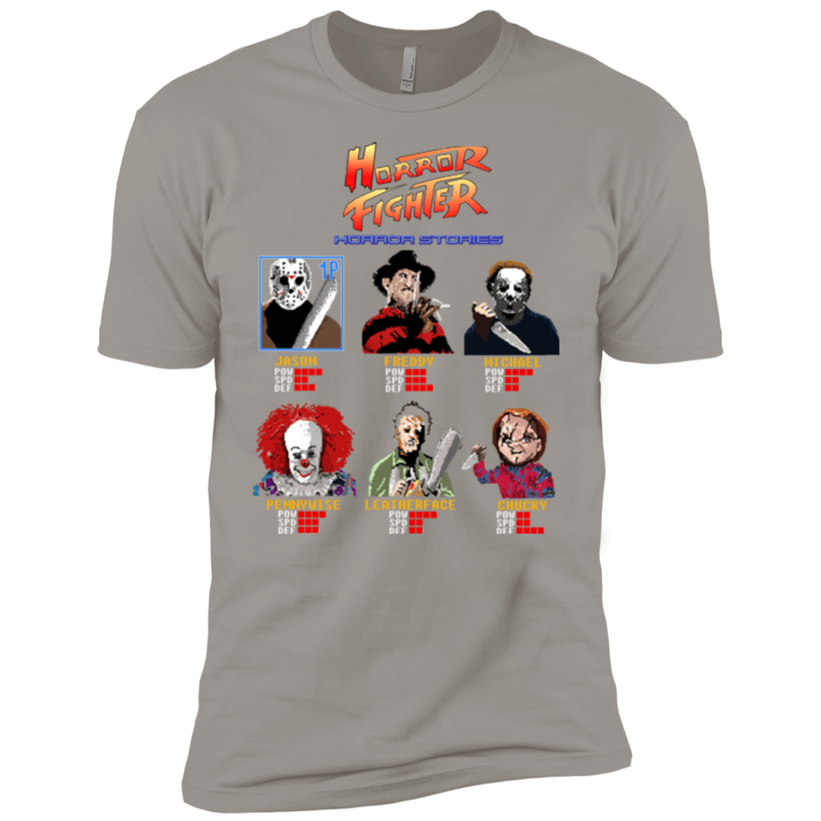 T-Shirts Light Grey / YXS Horror Fighter Boys Premium T-Shirt