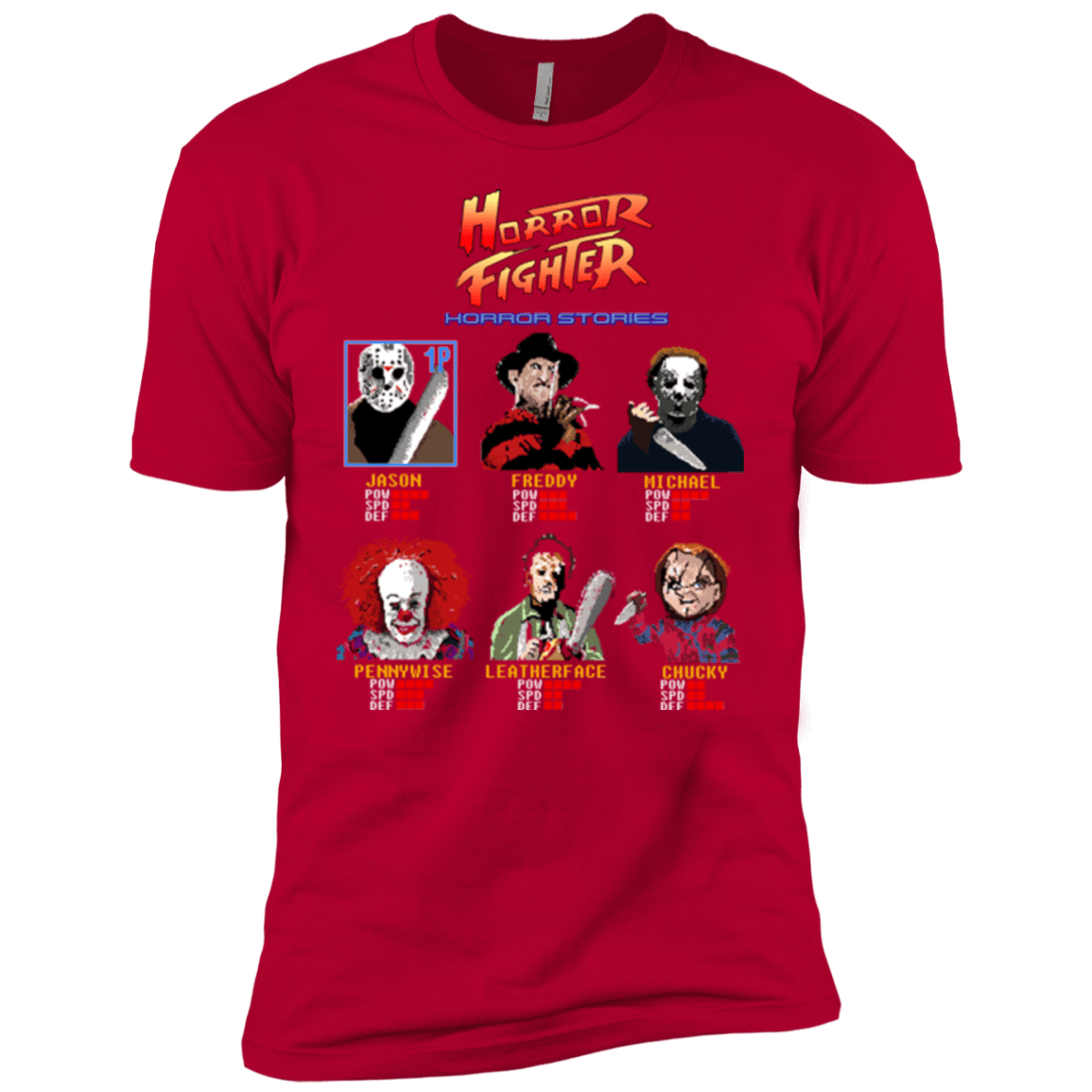 T-Shirts Red / YXS Horror Fighter Boys Premium T-Shirt