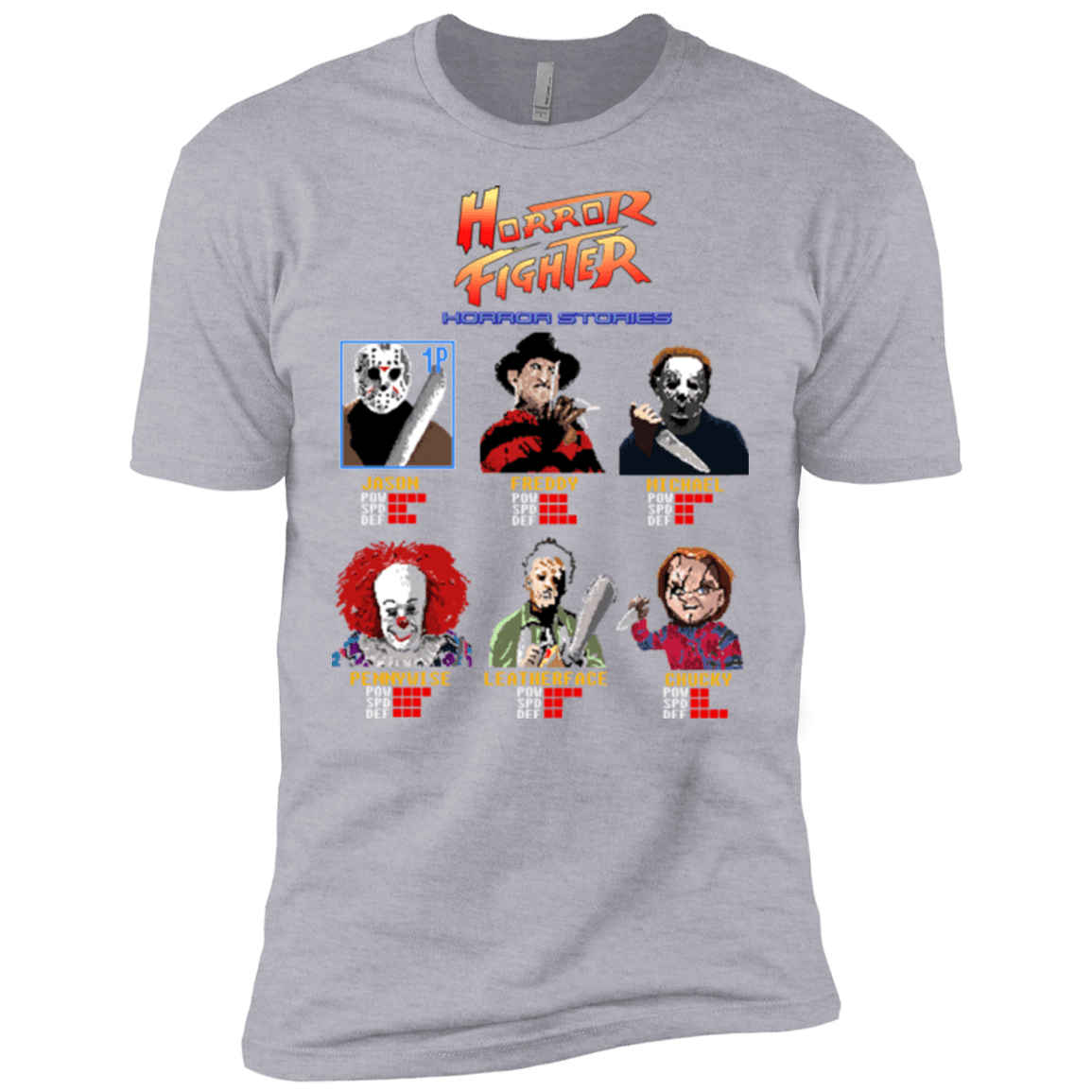 T-Shirts Heather Grey / X-Small Horror Fighter Men's Premium T-Shirt