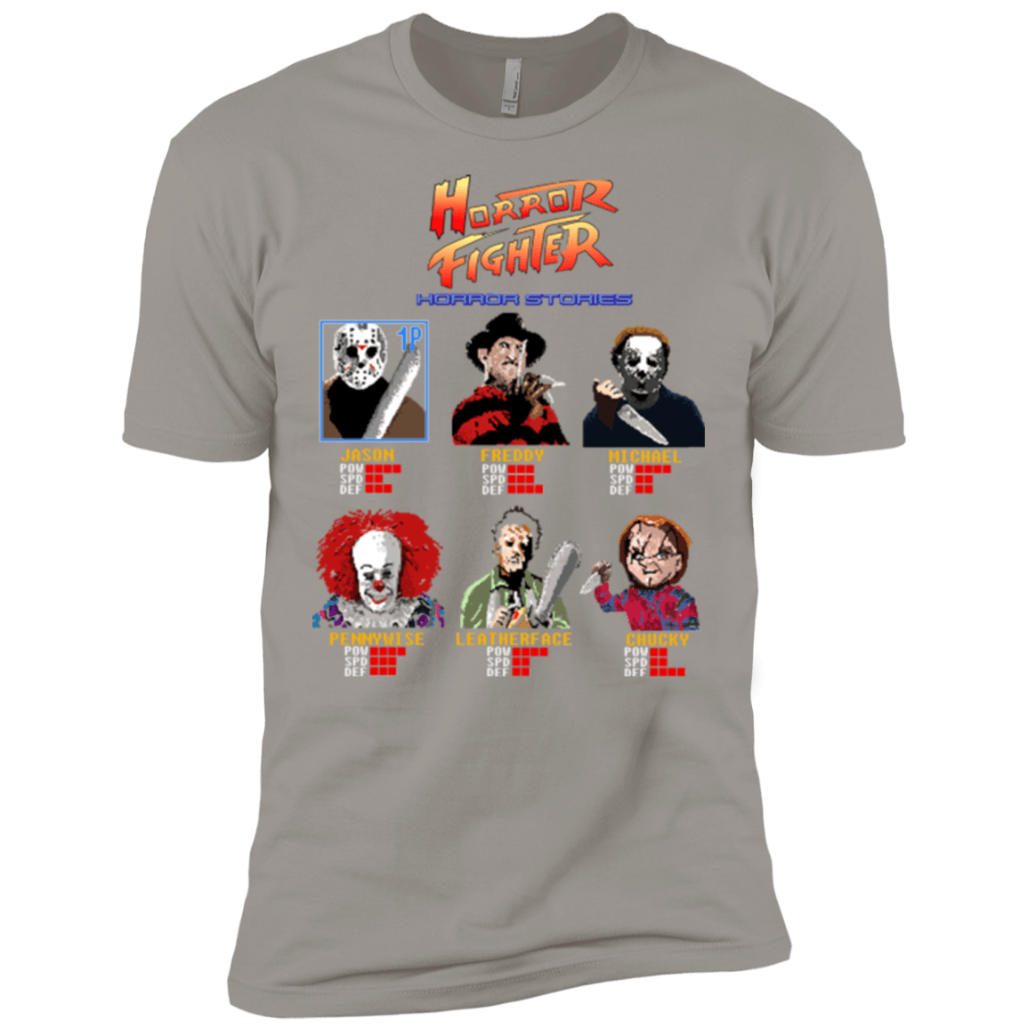 T-Shirts Light Grey / X-Small Horror Fighter Men's Premium T-Shirt