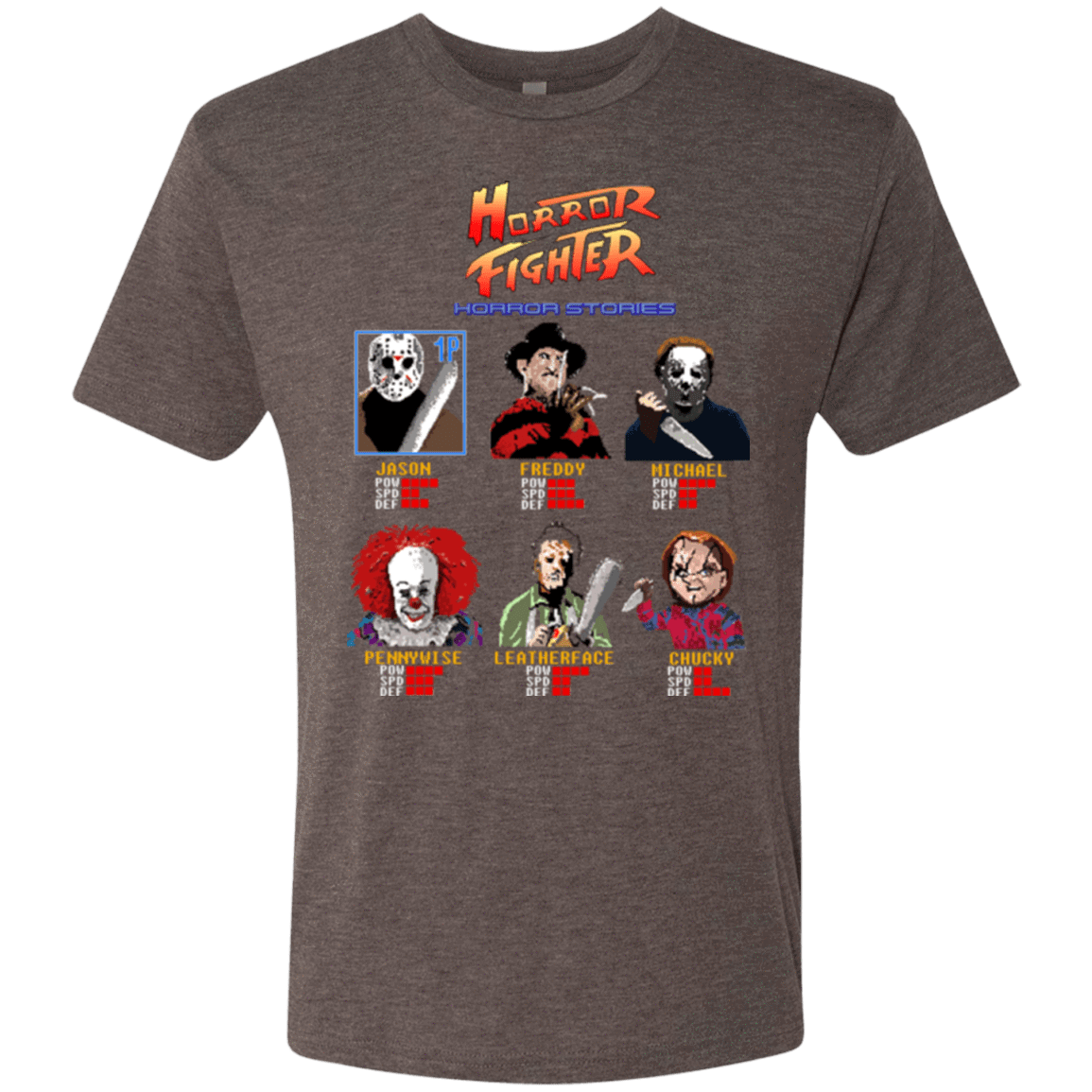 T-Shirts Macchiato / Small Horror Fighter Men's Triblend T-Shirt
