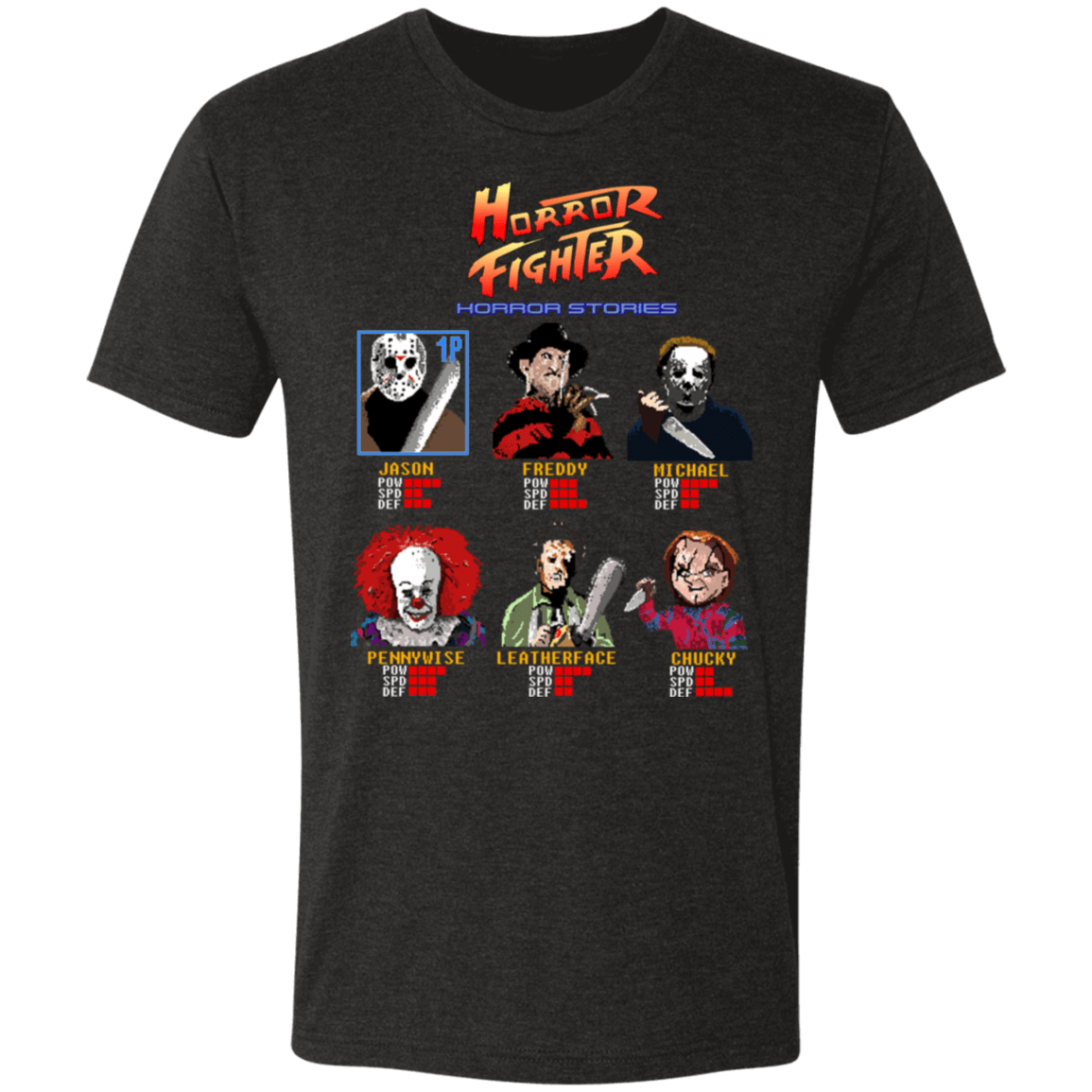 T-Shirts Vintage Black / S Horror Fighter Men's Triblend T-Shirt