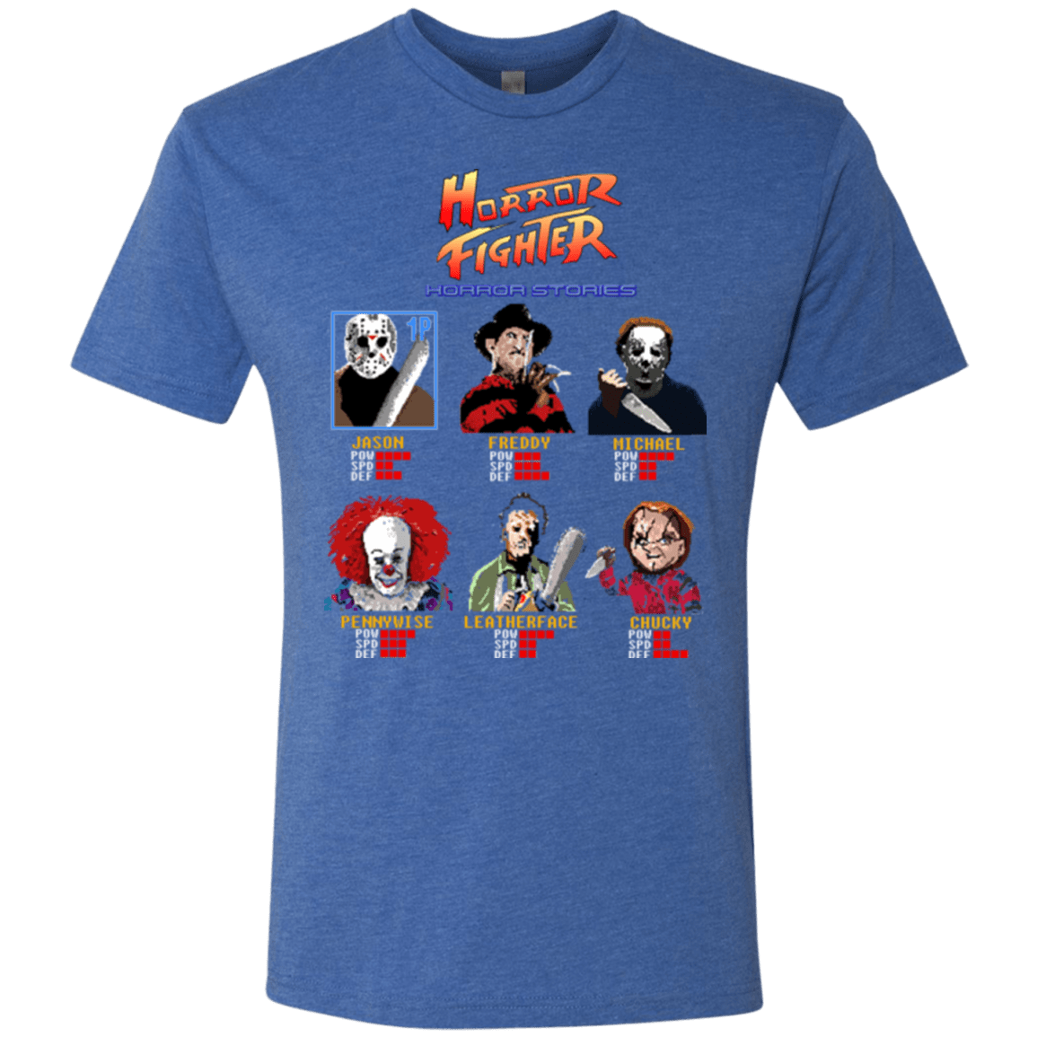 T-Shirts Vintage Royal / Small Horror Fighter Men's Triblend T-Shirt