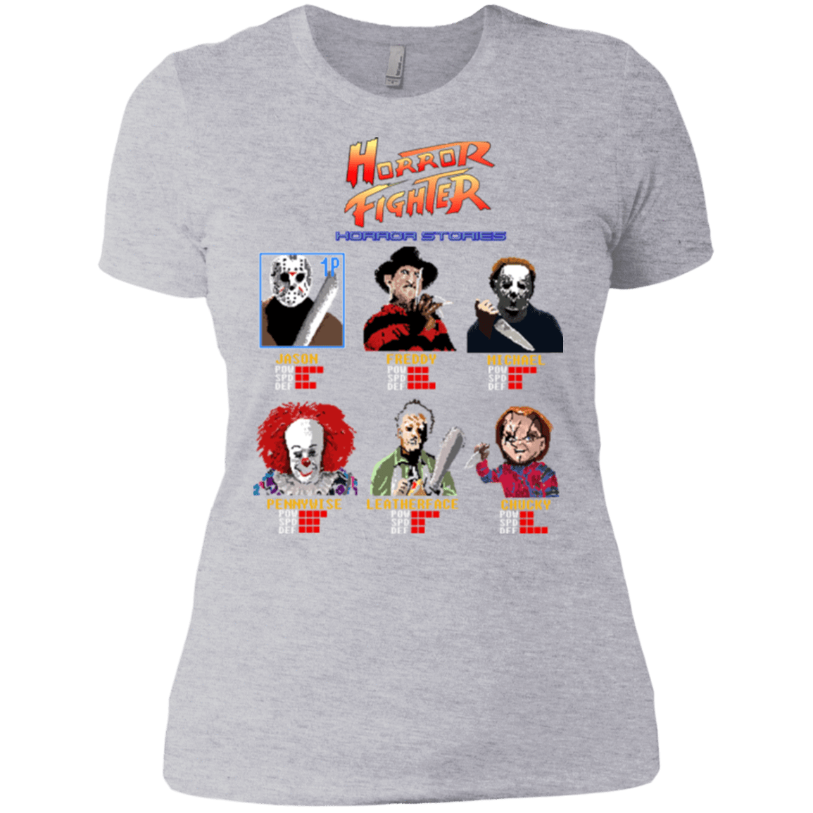 T-Shirts Heather Grey / X-Small Horror Fighter Women's Premium T-Shirt