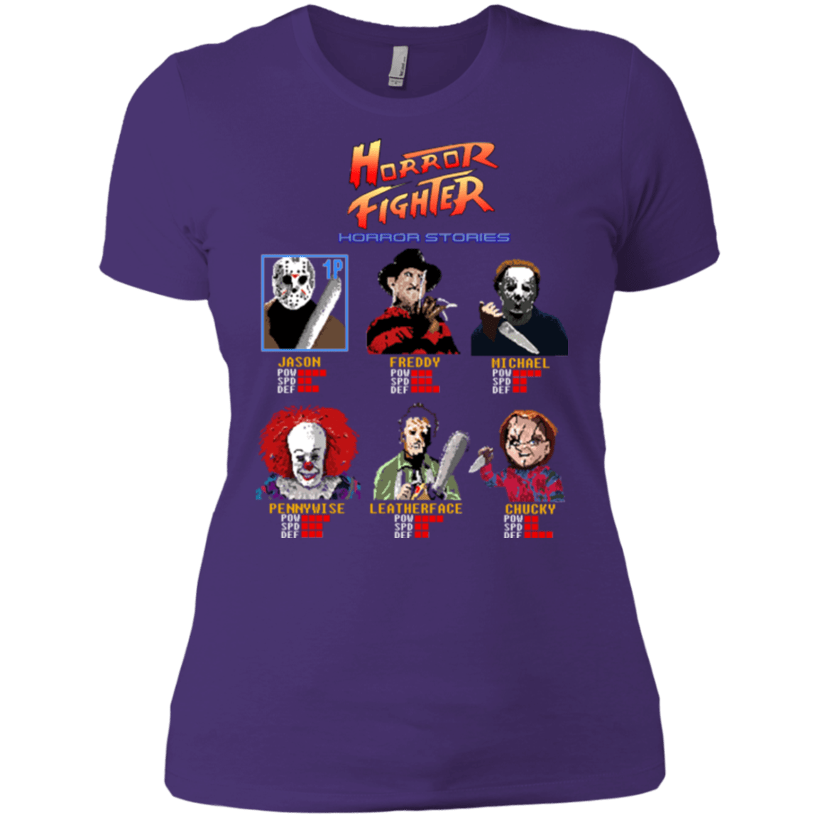 T-Shirts Purple / X-Small Horror Fighter Women's Premium T-Shirt