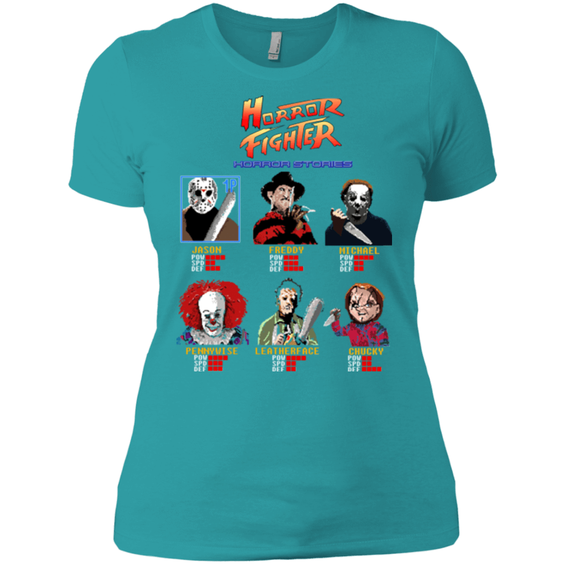 T-Shirts Tahiti Blue / X-Small Horror Fighter Women's Premium T-Shirt