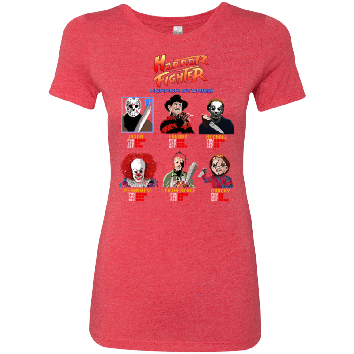 T-Shirts Vintage Red / Small Horror Fighter Women's Triblend T-Shirt