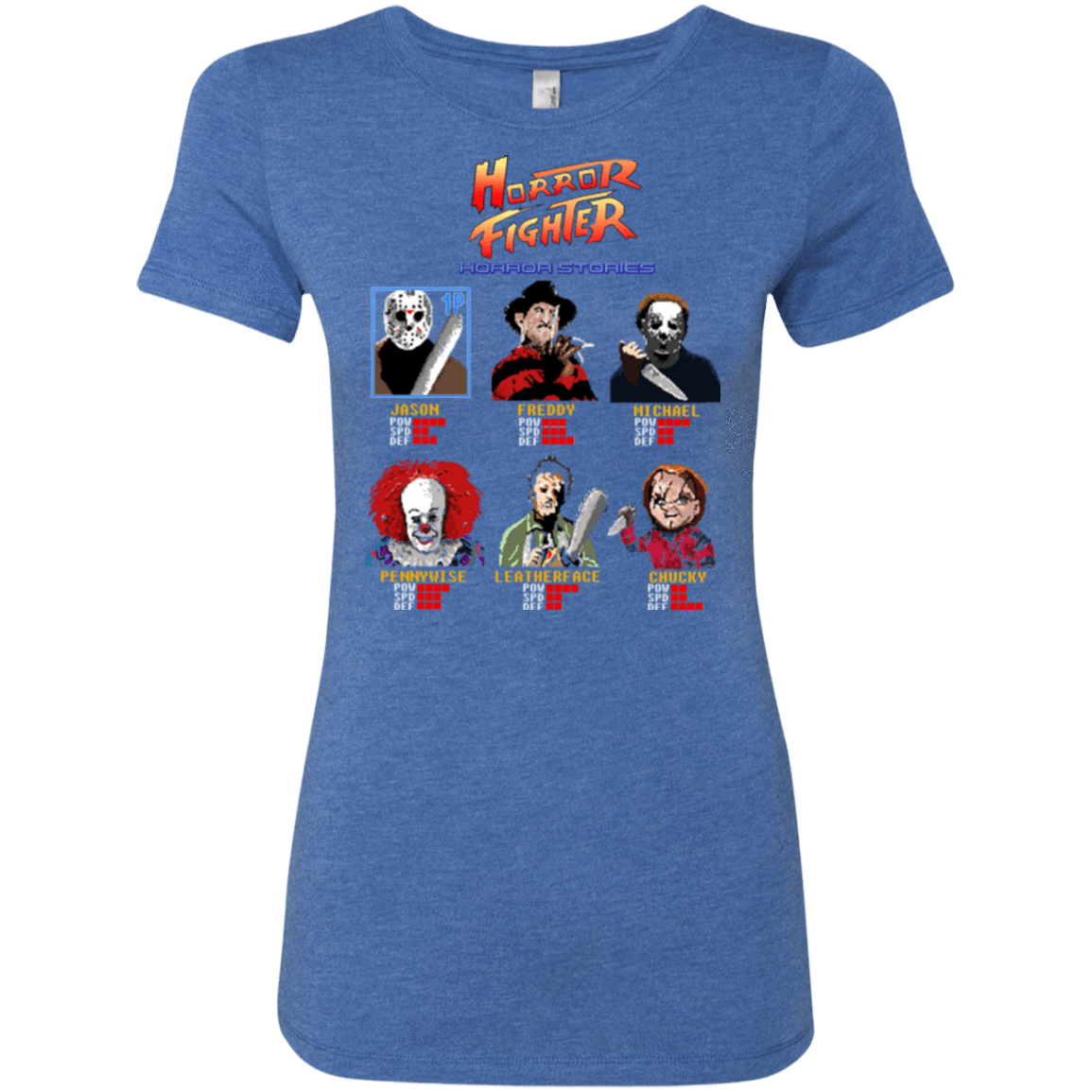 T-Shirts Vintage Royal / Small Horror Fighter Women's Triblend T-Shirt
