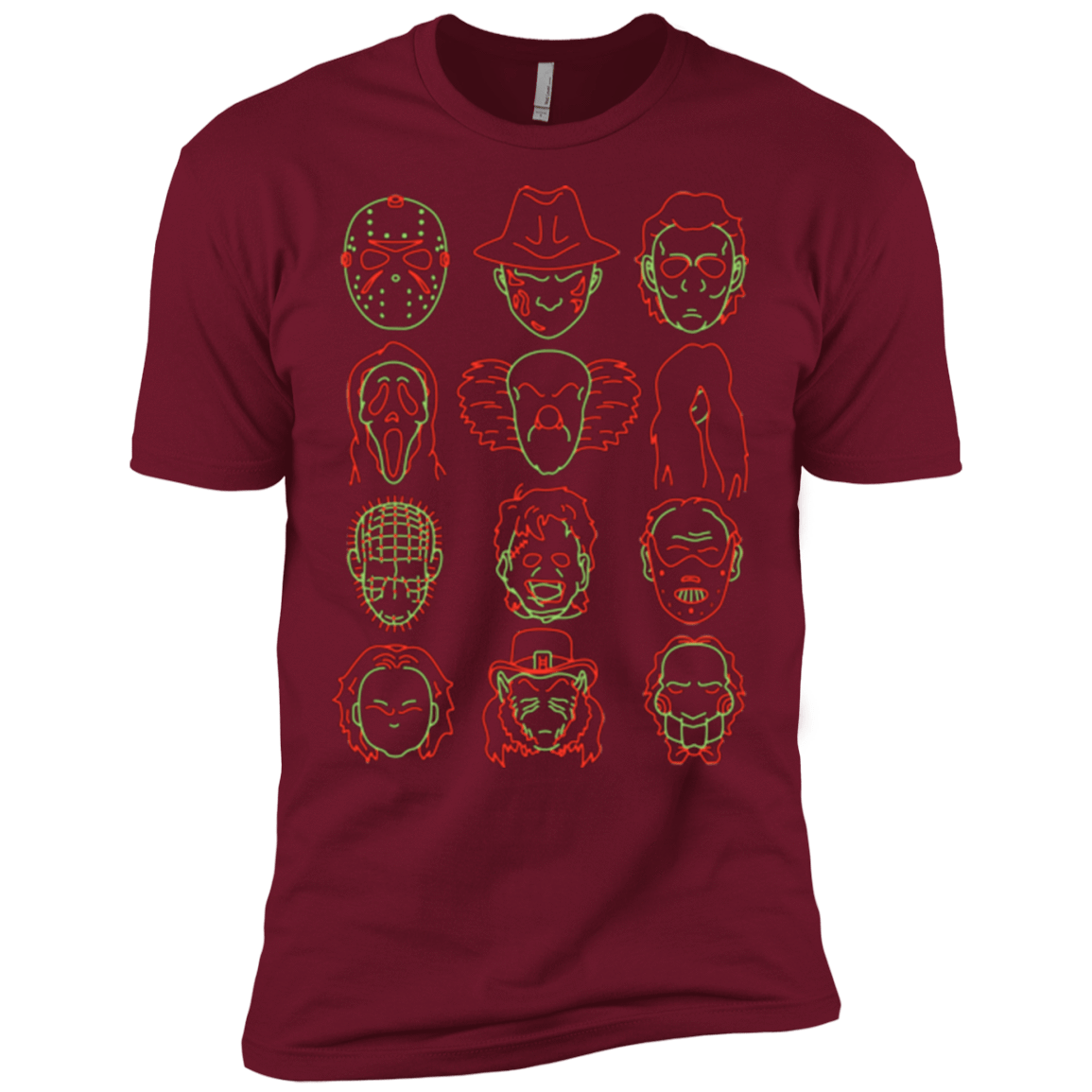 T-Shirts Cardinal / X-Small HORROR HEADS Men's Premium T-Shirt