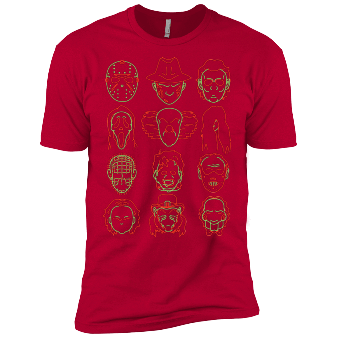 T-Shirts Red / X-Small HORROR HEADS Men's Premium T-Shirt