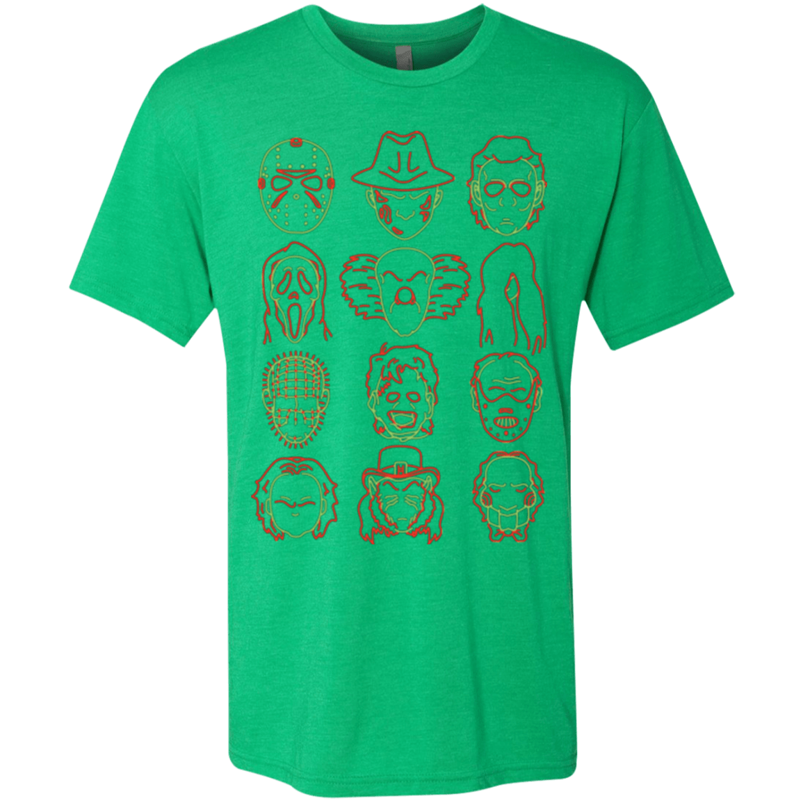 T-Shirts Envy / Small HORROR HEADS Men's Triblend T-Shirt