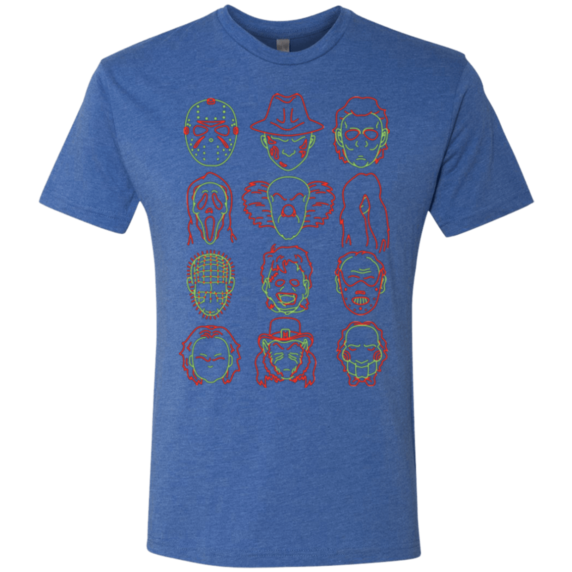 T-Shirts Vintage Royal / Small HORROR HEADS Men's Triblend T-Shirt
