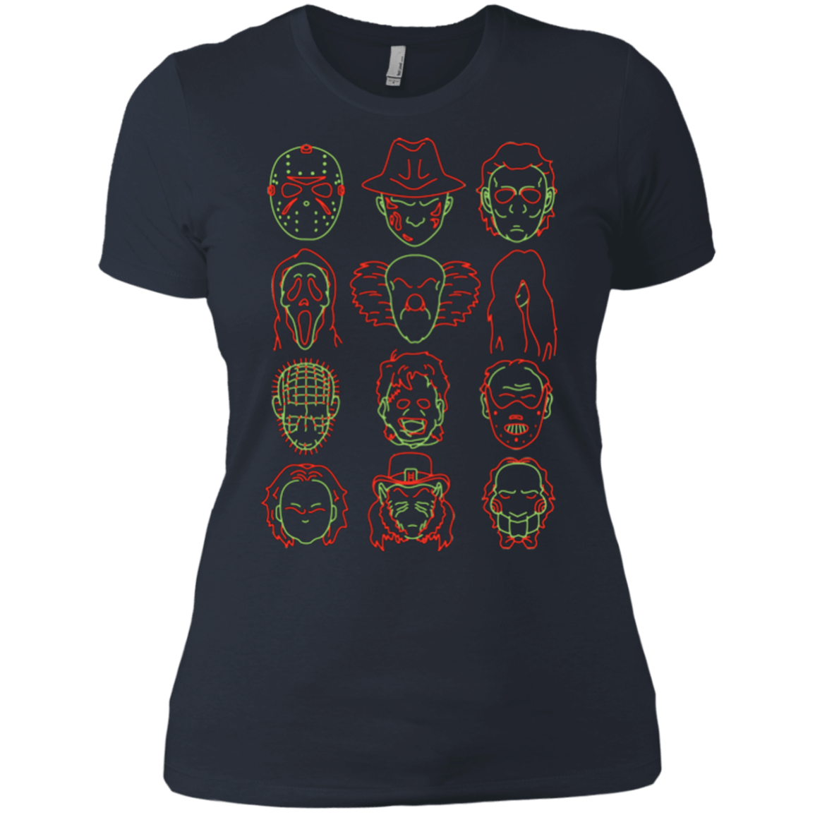 T-Shirts Indigo / X-Small HORROR HEADS Women's Premium T-Shirt