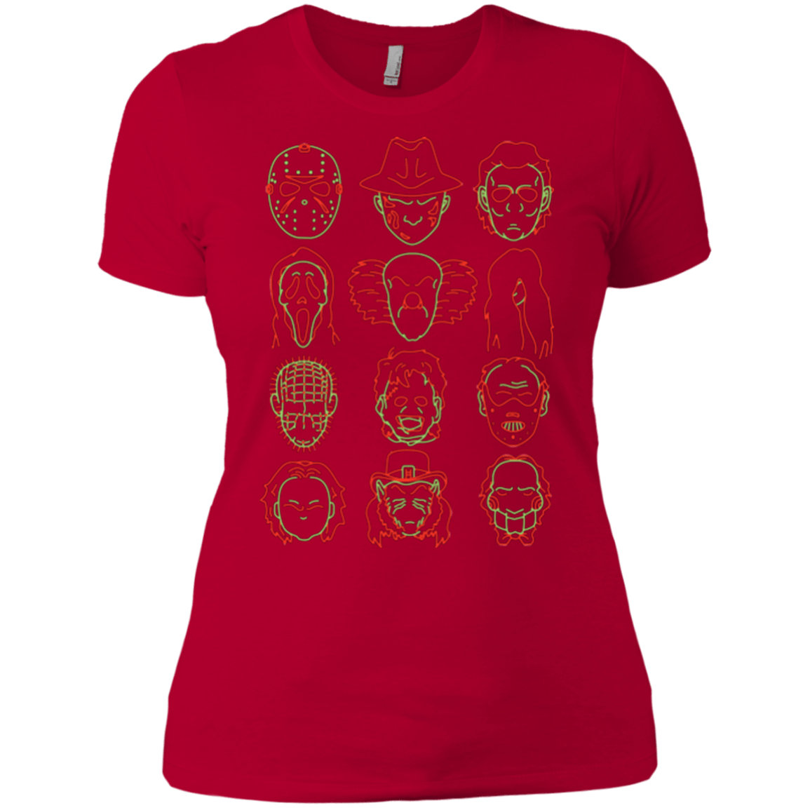T-Shirts Red / X-Small HORROR HEADS Women's Premium T-Shirt