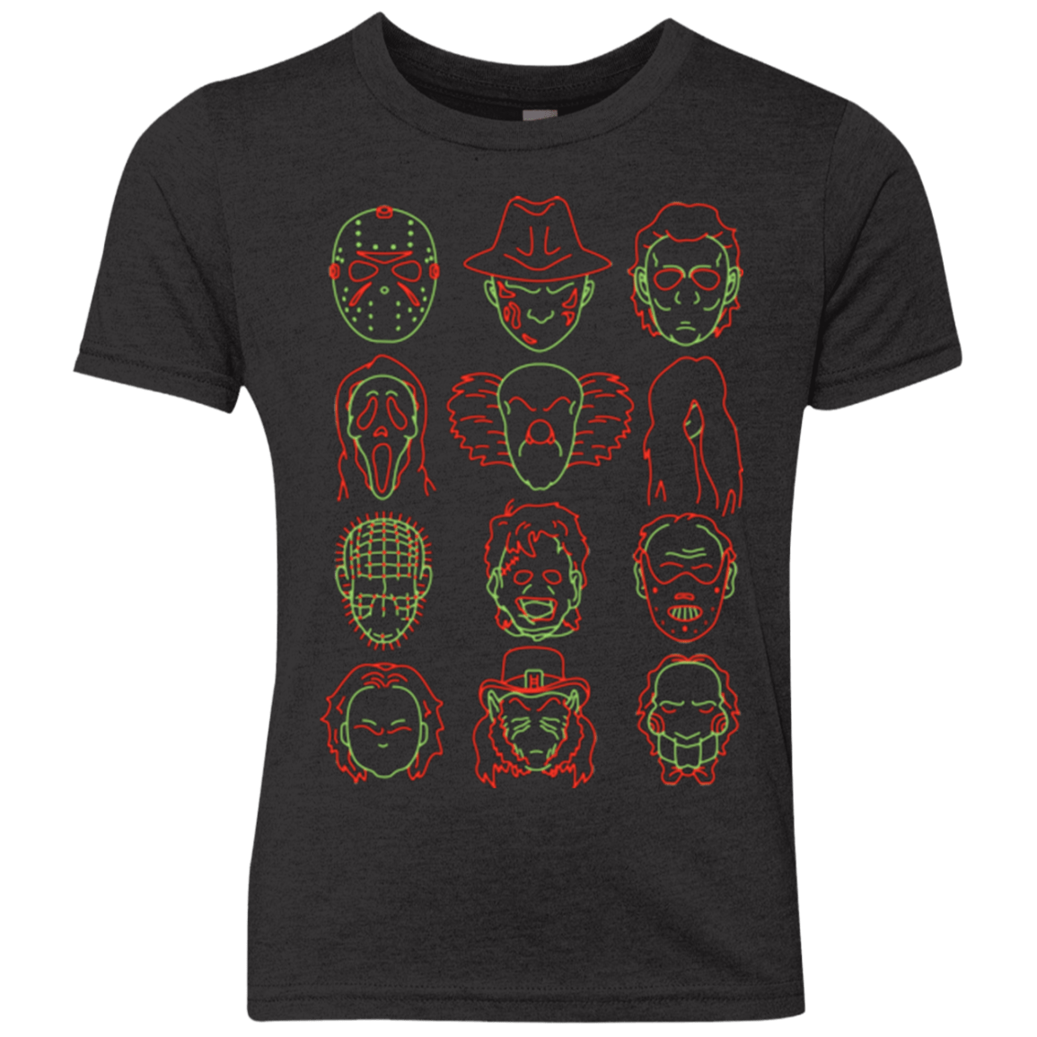 T-Shirts Vintage Black / YXS HORROR HEADS Youth Triblend T-Shirt