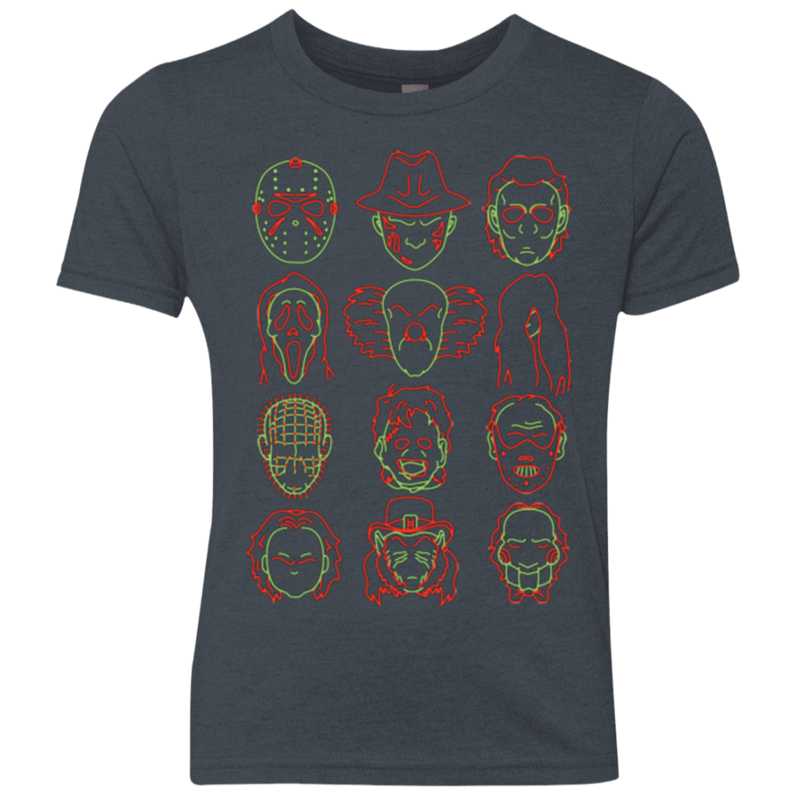 T-Shirts Vintage Navy / YXS HORROR HEADS Youth Triblend T-Shirt