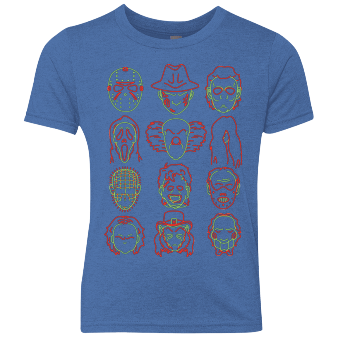 T-Shirts Vintage Royal / YXS HORROR HEADS Youth Triblend T-Shirt