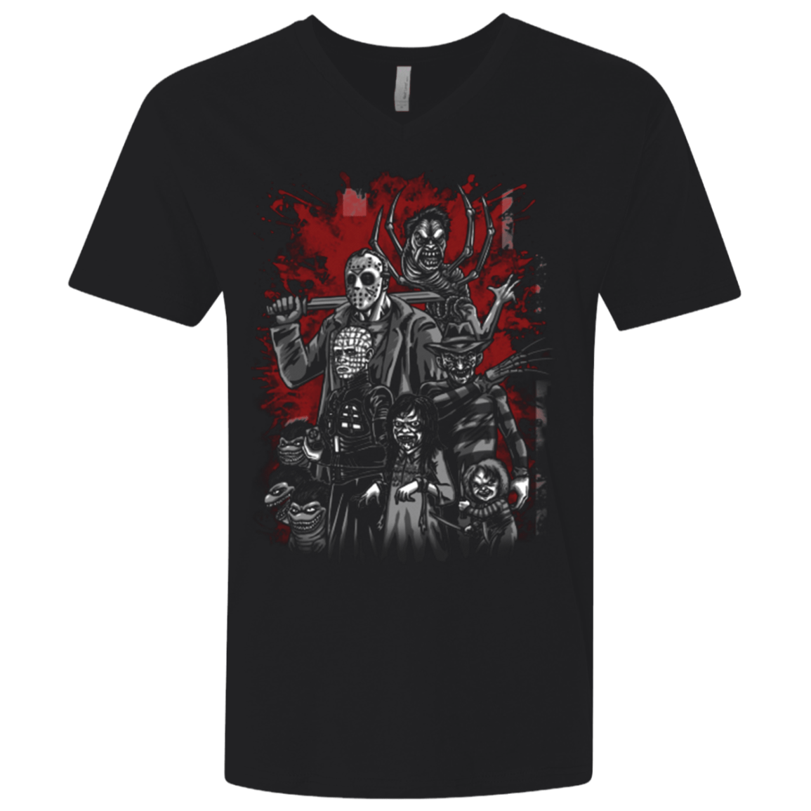 T-Shirts Black / X-Small Horror League Color Men's Premium V-Neck