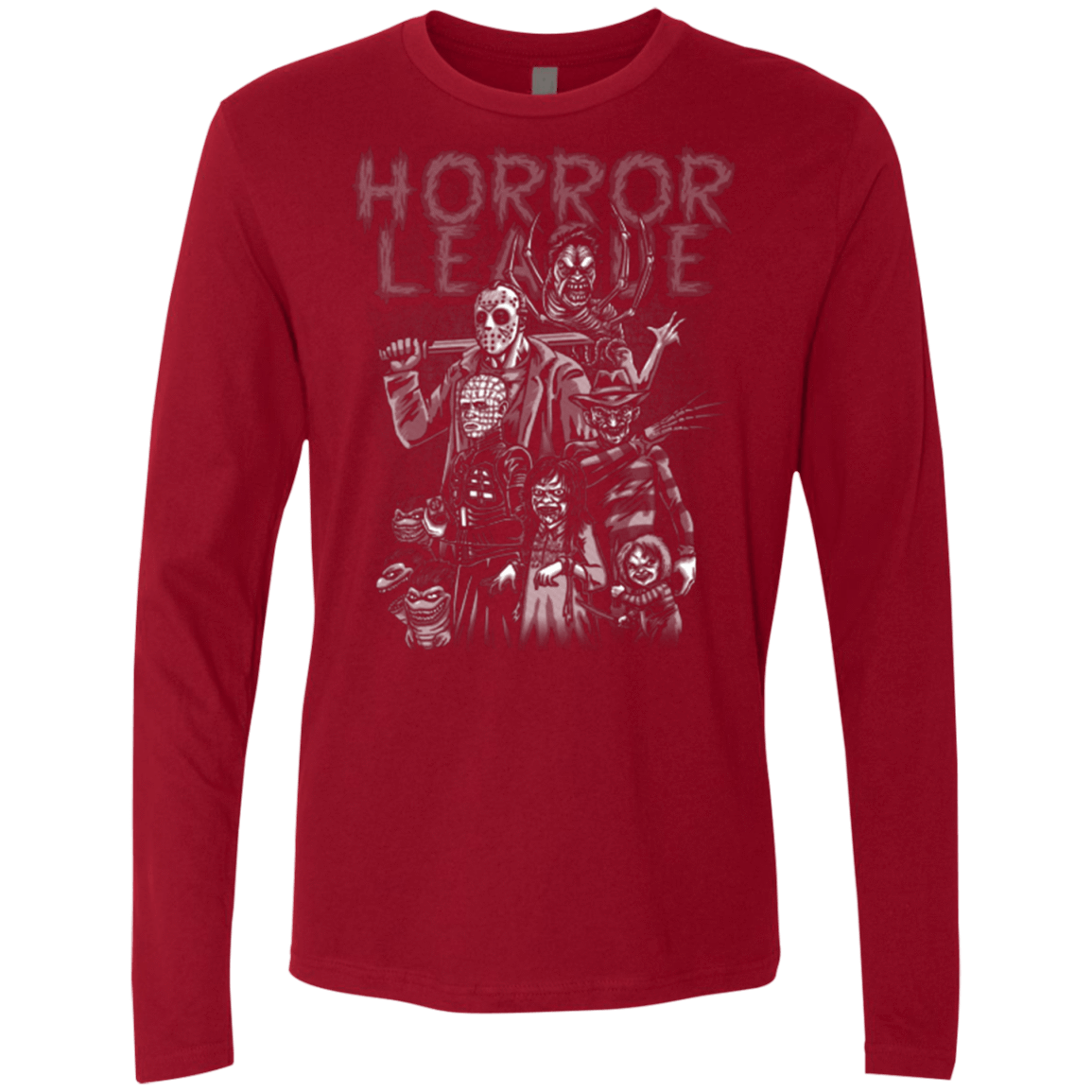 T-Shirts Cardinal / Small Horror League Men's Premium Long Sleeve