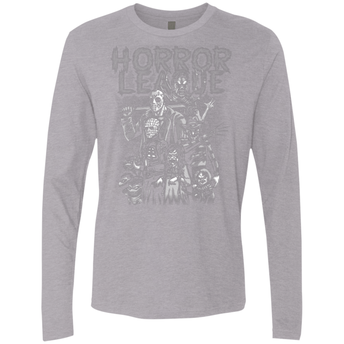T-Shirts Heather Grey / Small Horror League Men's Premium Long Sleeve