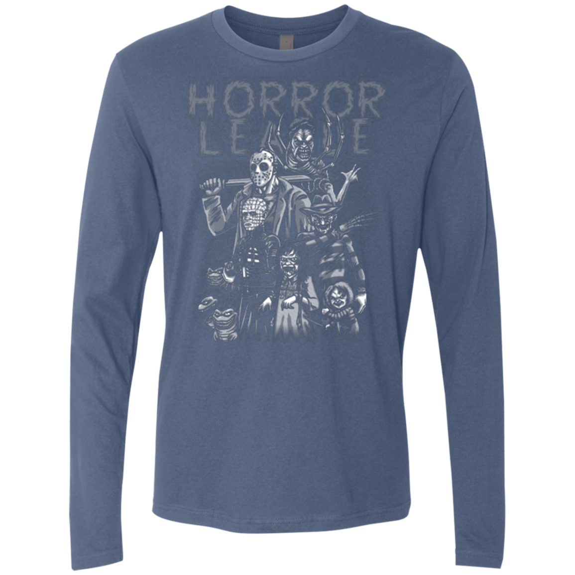 T-Shirts Indigo / Small Horror League Men's Premium Long Sleeve