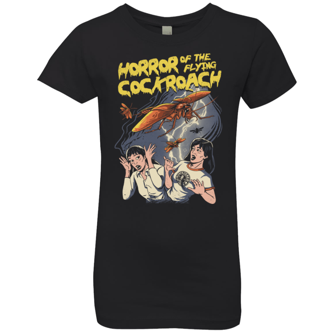 T-Shirts Black / YXS Horror of the Flying Cockroach Girls Premium T-Shirt