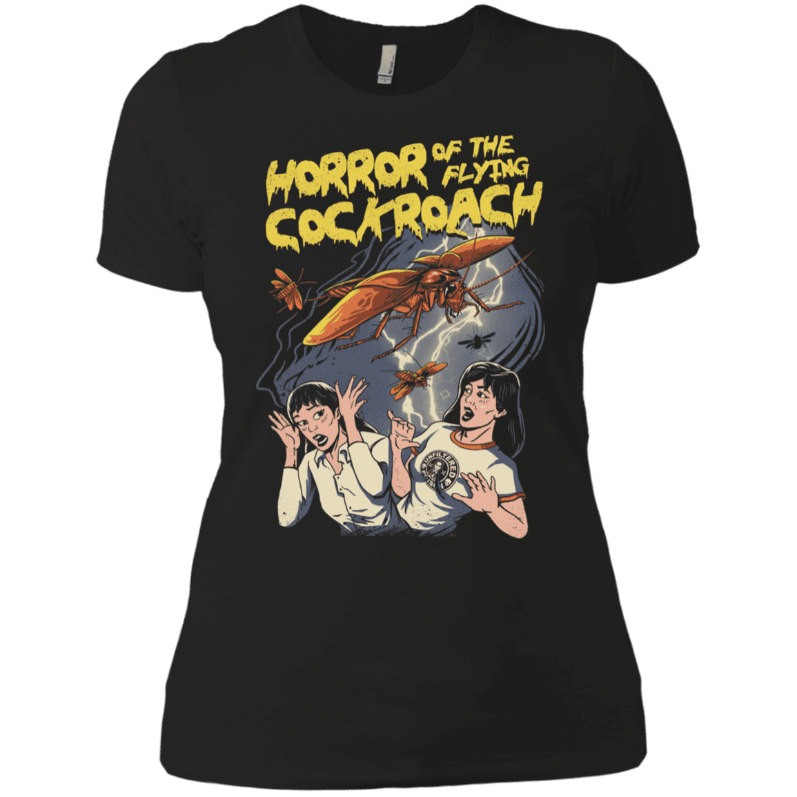 T-Shirts Black / X-Small Horror of the Flying Cockroach Women's Premium T-Shirt