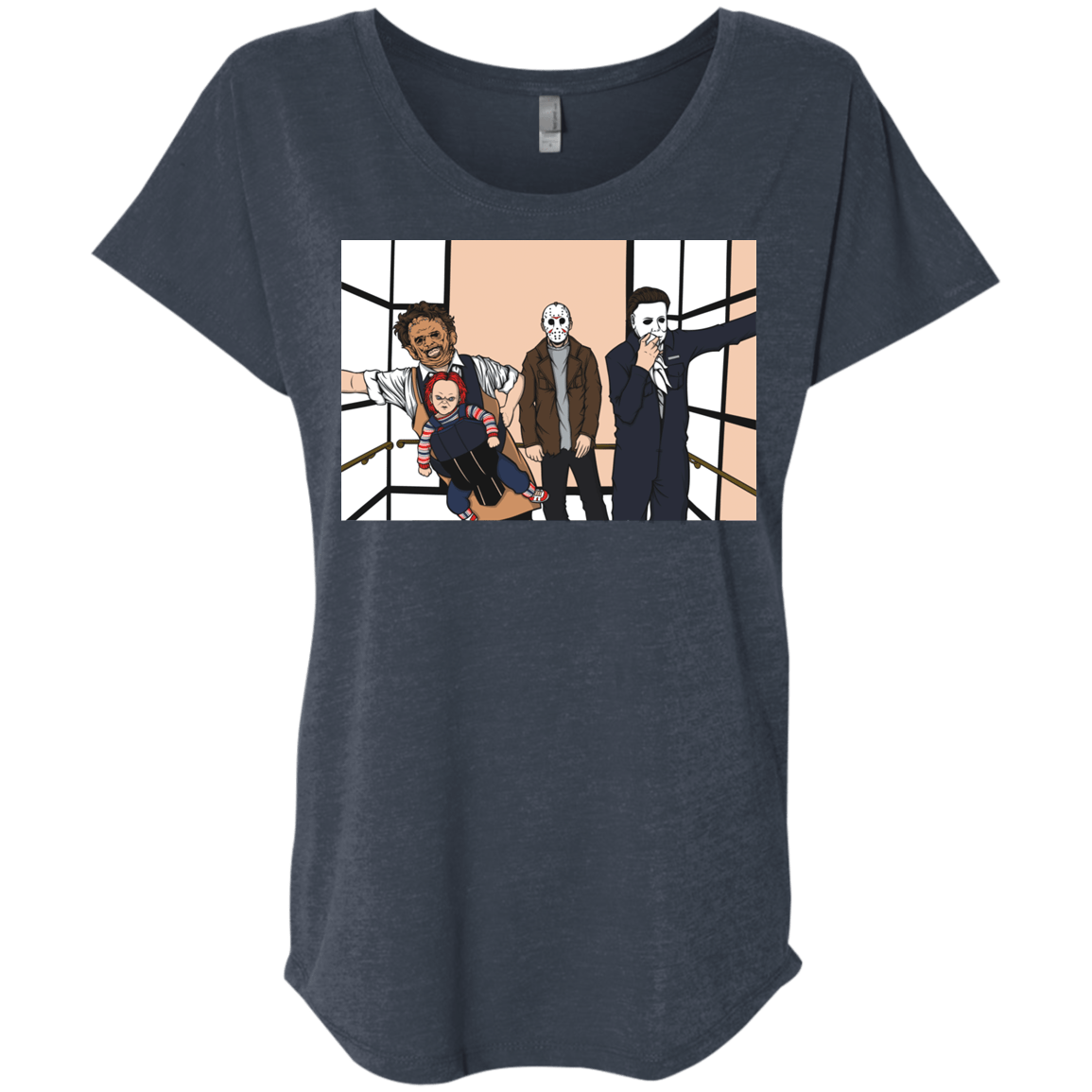 T-Shirts Vintage Navy / X-Small Horror Pack Triblend Dolman Sleeve