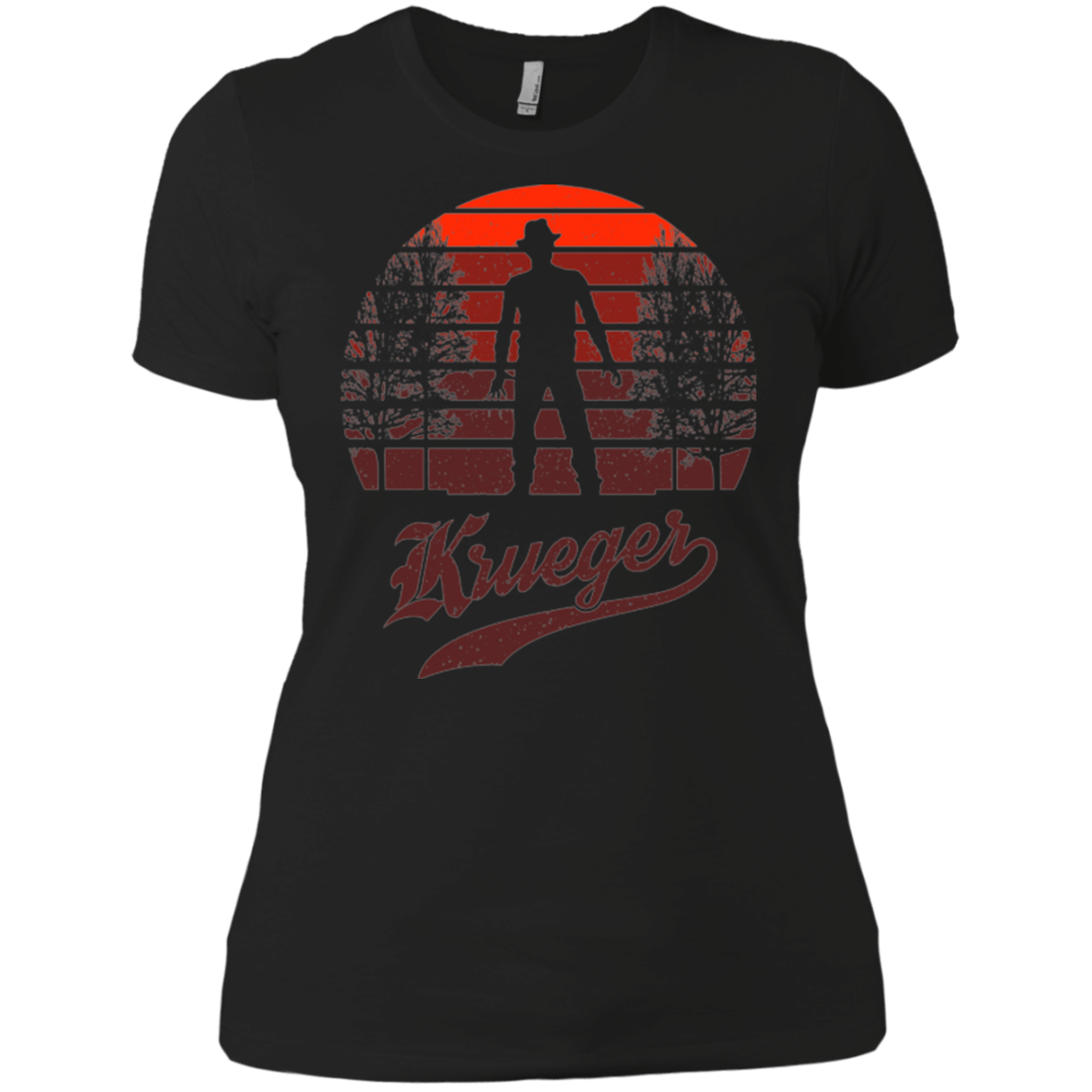 T-Shirts Black / X-Small Horror Sun Set Krueger Women's Premium T-Shirt