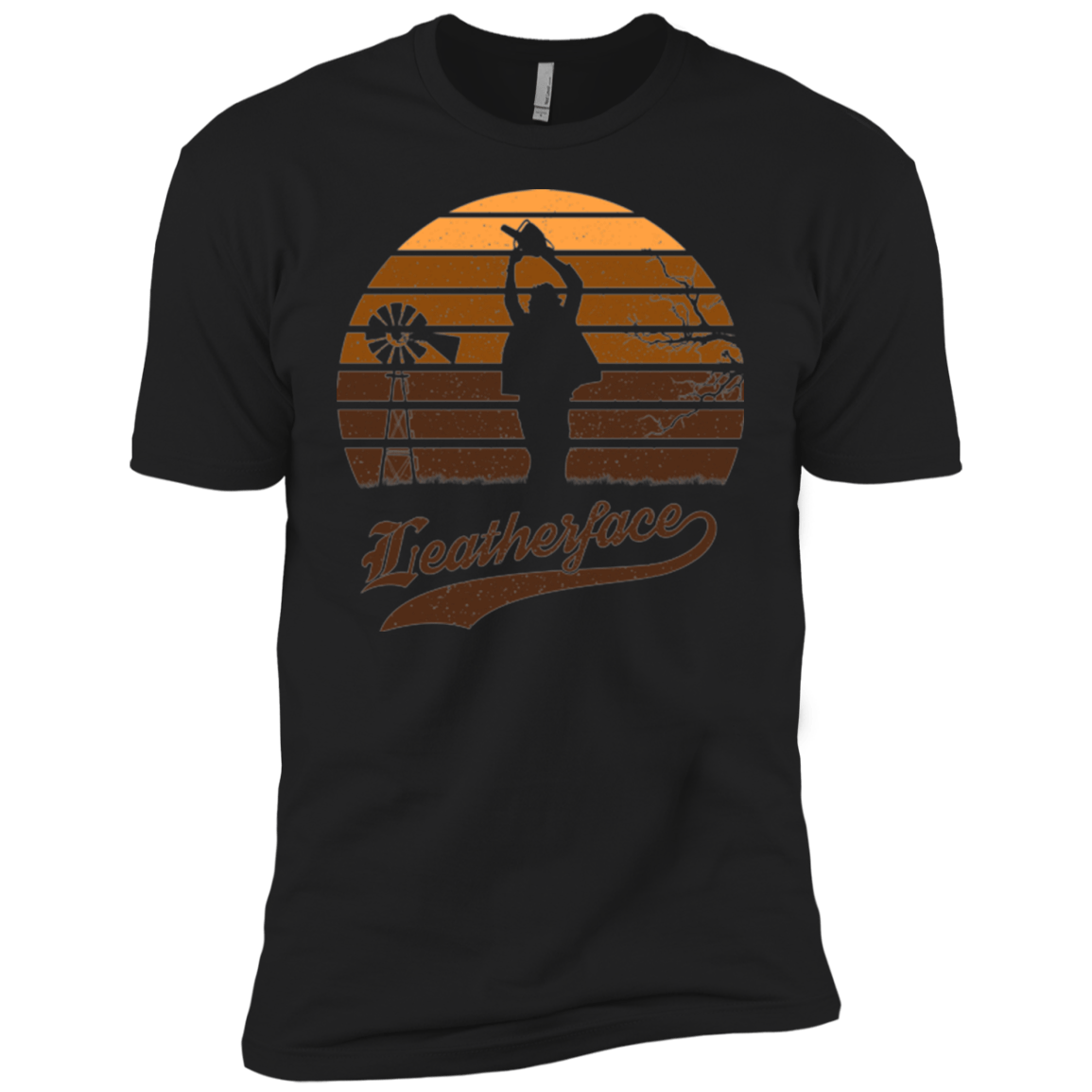 T-Shirts Black / YXS Horror Sun Set Leatherface Boys Premium T-Shirt