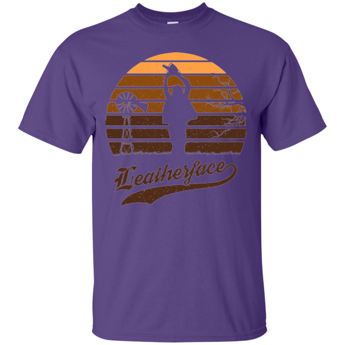 Horror Sun Set Leatherface T-Shirt