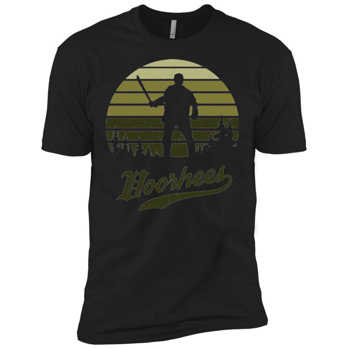T-Shirts Black / X-Small Horror Sun Set Voorhees Men's Premium T-Shirt
