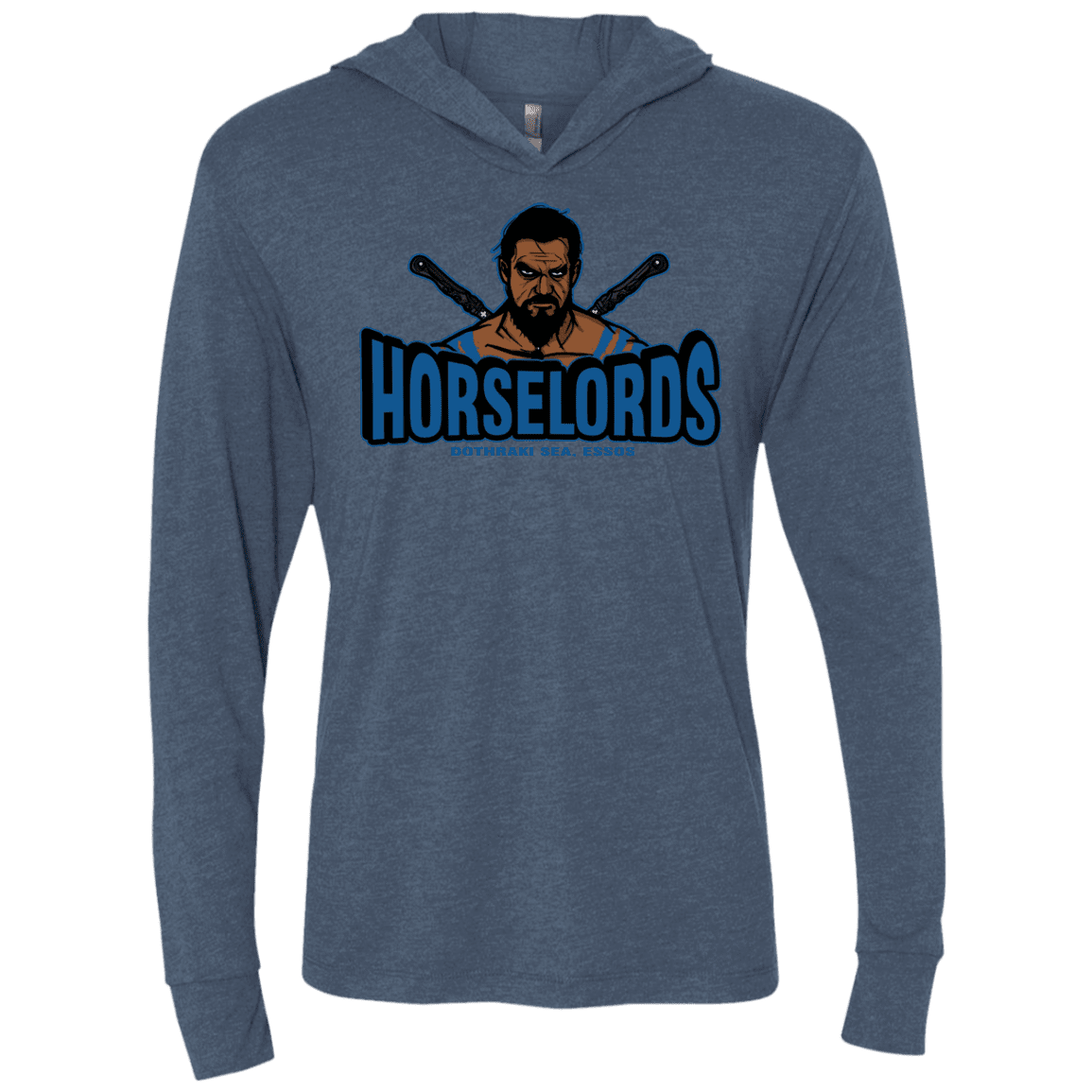 T-Shirts Indigo / X-Small Horse Lords Triblend Long Sleeve Hoodie Tee