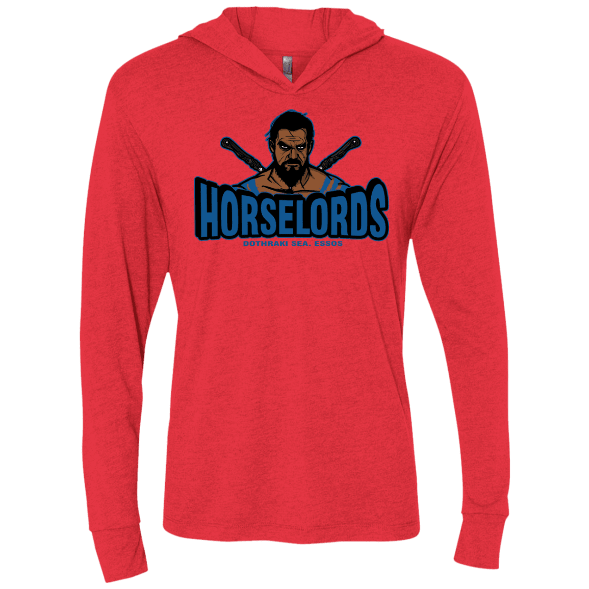 T-Shirts Vintage Red / X-Small Horse Lords Triblend Long Sleeve Hoodie Tee