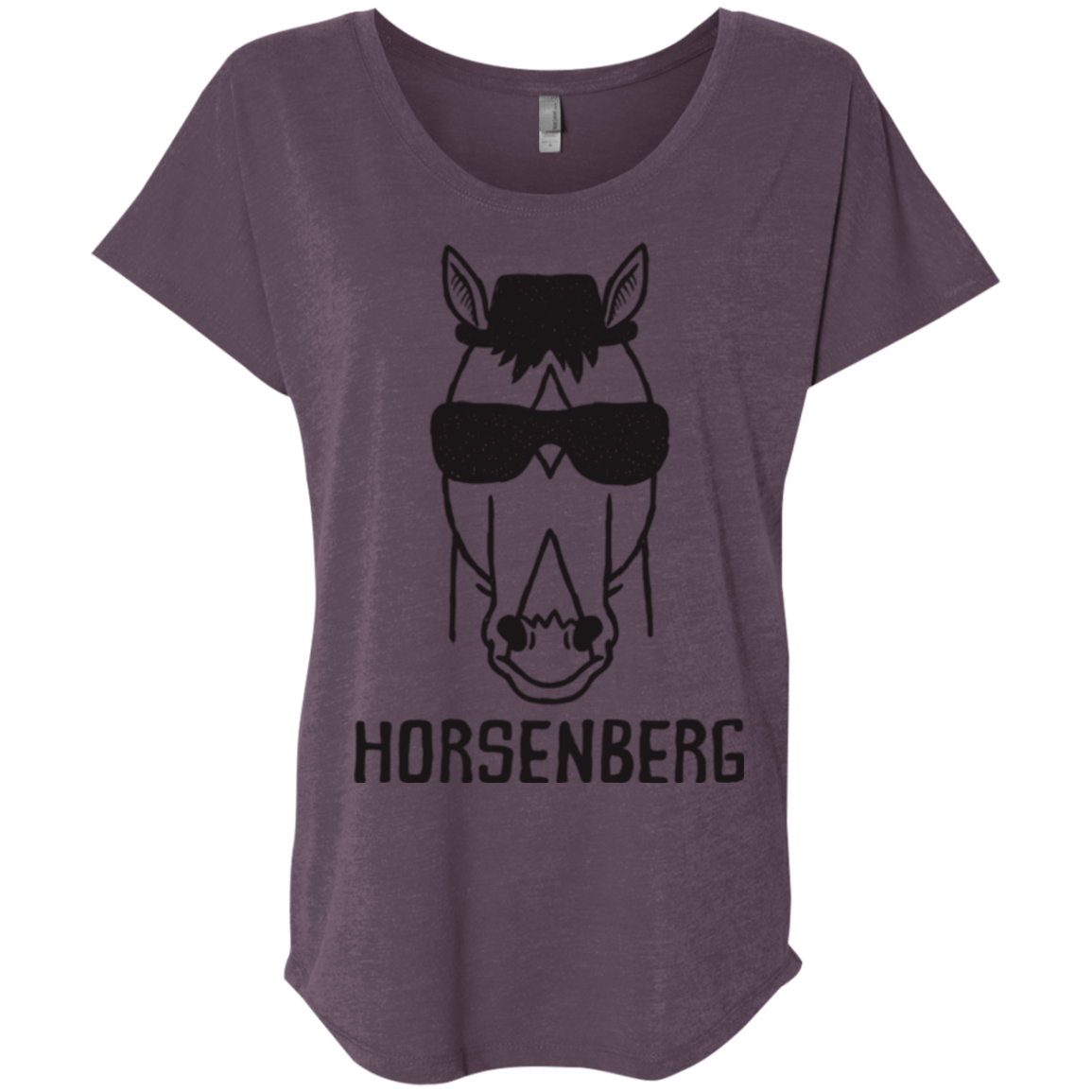 T-Shirts Vintage Purple / X-Small Horsenberg Triblend Dolman Sleeve