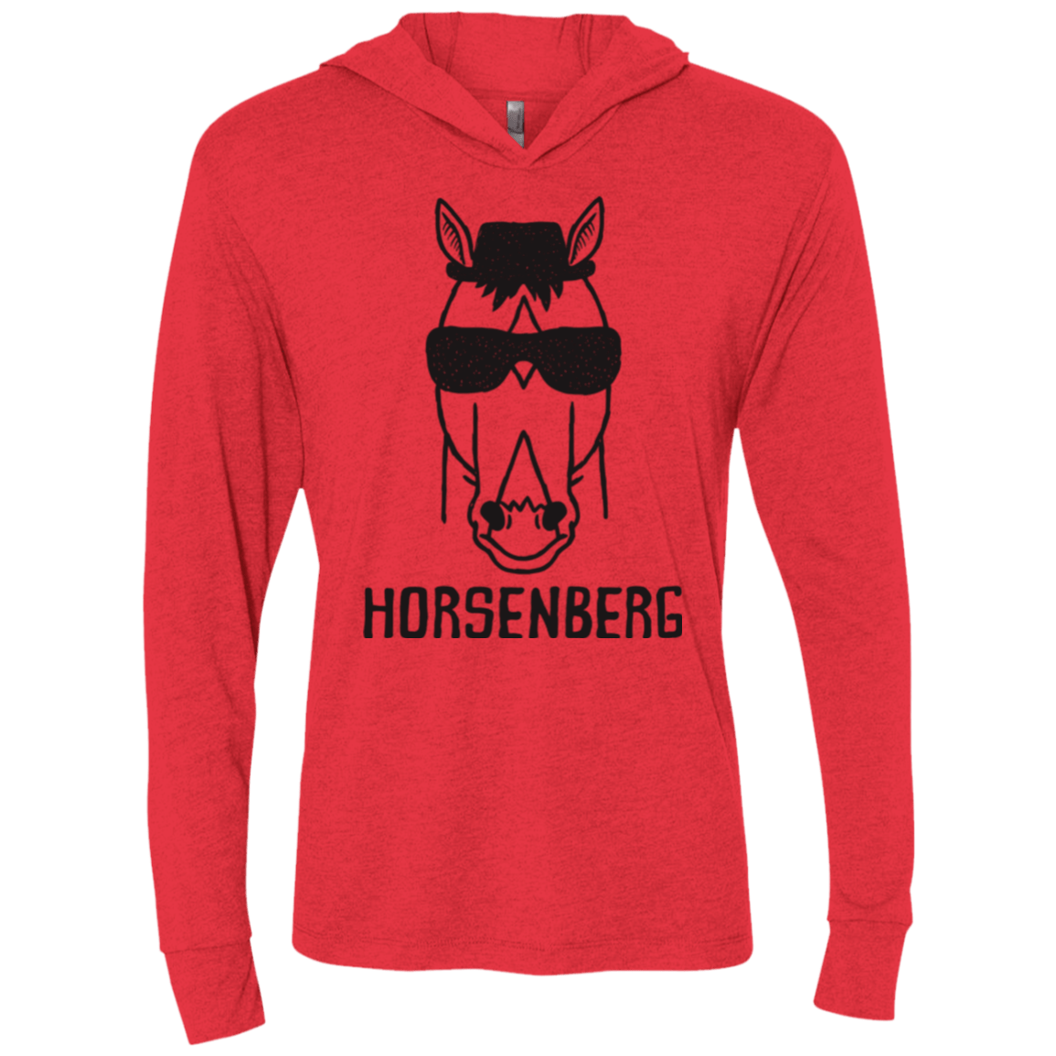 T-Shirts Vintage Red / X-Small Horsenberg Triblend Long Sleeve Hoodie Tee