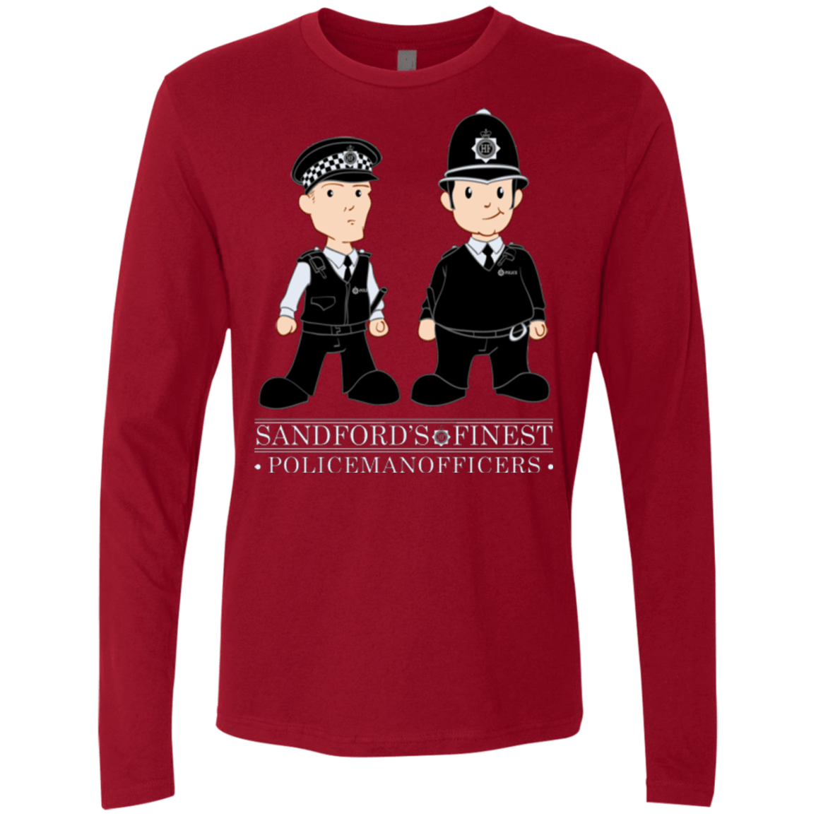T-Shirts Cardinal / Small Hot Fuzz Men's Premium Long Sleeve