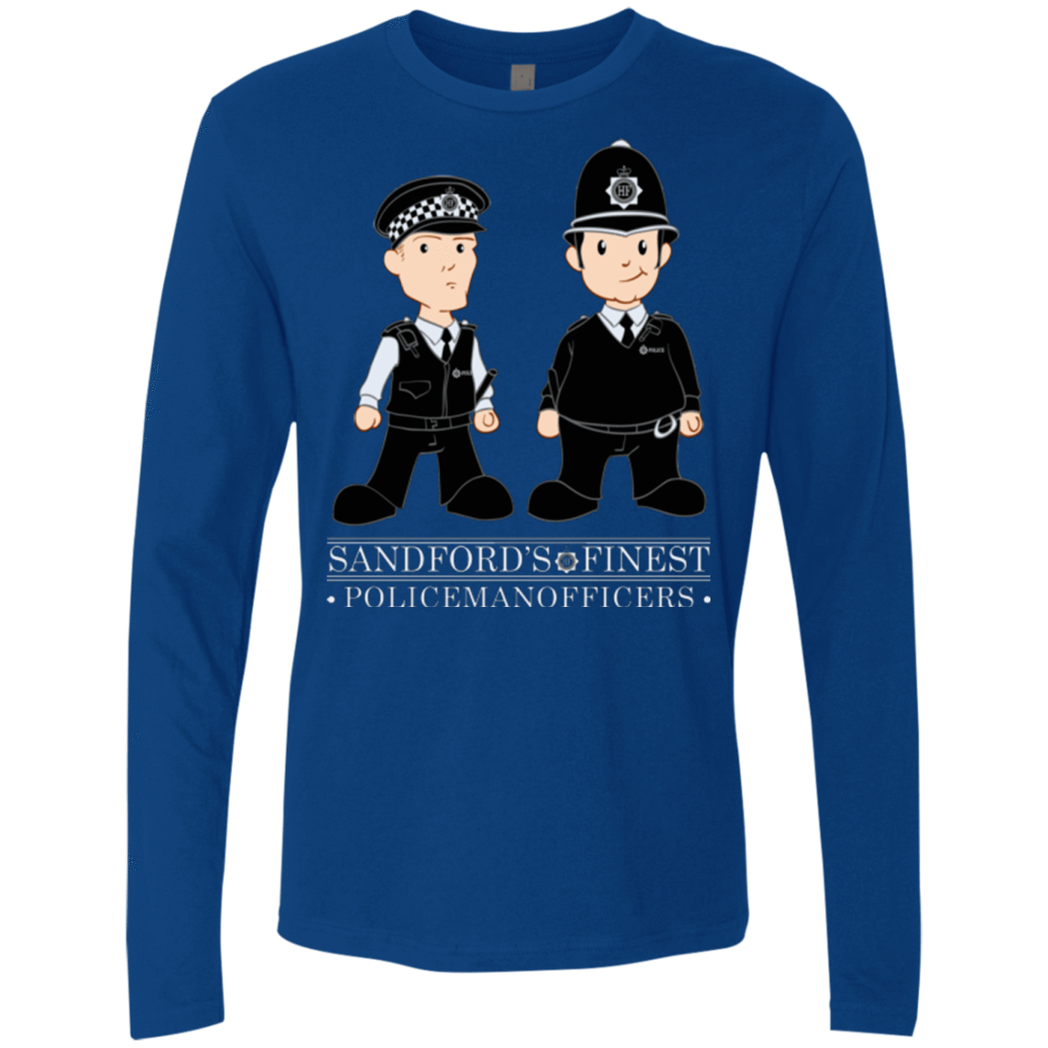 T-Shirts Royal / Small Hot Fuzz Men's Premium Long Sleeve