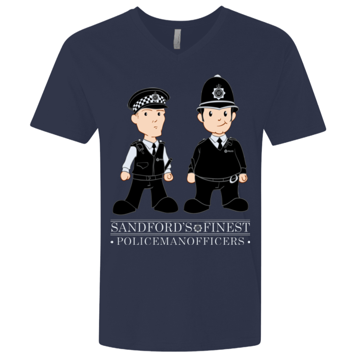 T-Shirts Midnight Navy / X-Small Hot Fuzz Men's Premium V-Neck