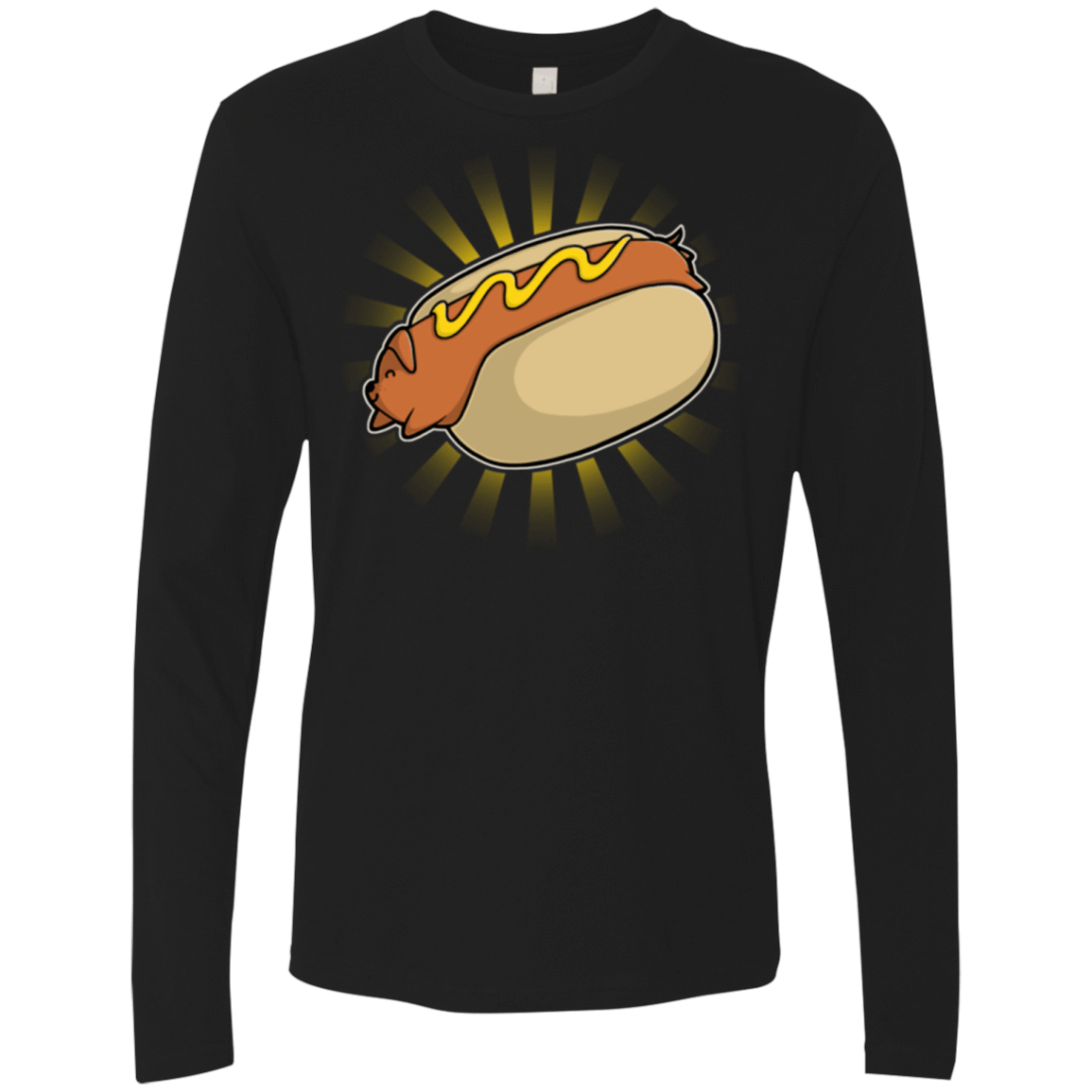 T-Shirts Black / Small Hotdog Men's Premium Long Sleeve