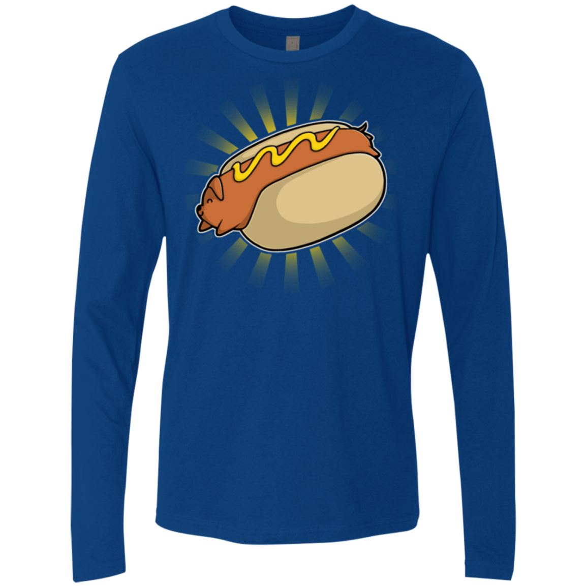 T-Shirts Royal / Small Hotdog Men's Premium Long Sleeve
