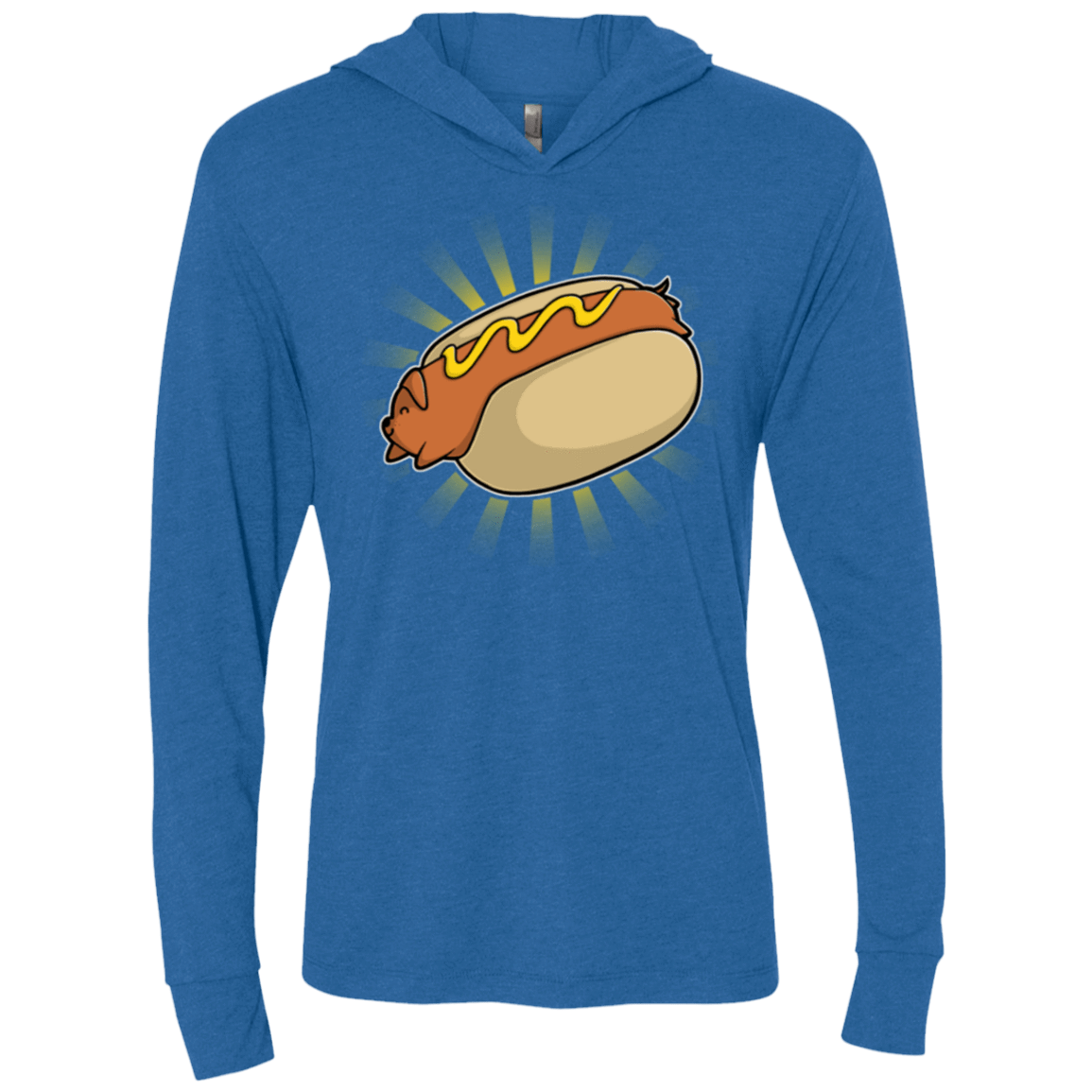 T-Shirts Vintage Royal / X-Small Hotdog Triblend Long Sleeve Hoodie Tee