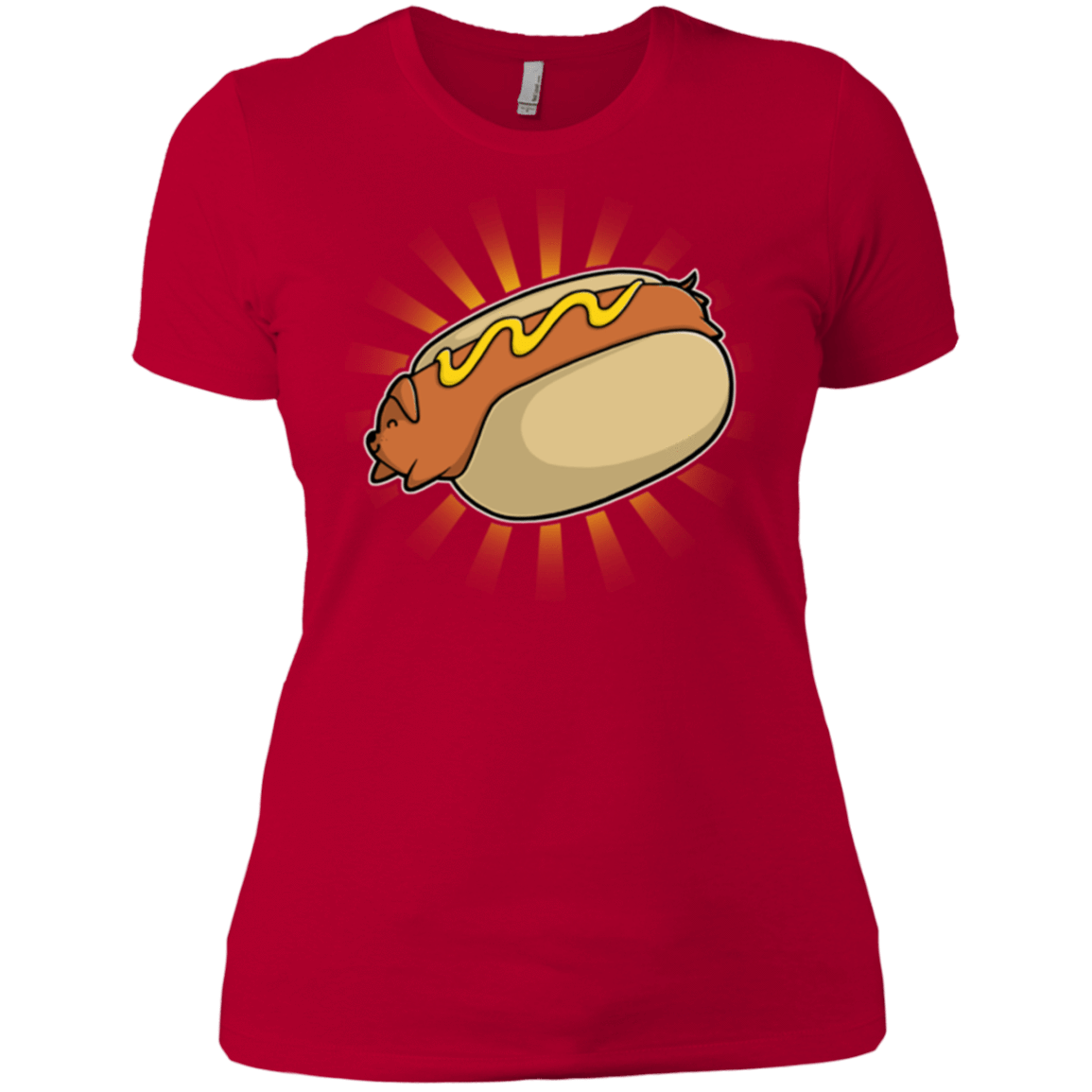 T-Shirts Red / X-Small Hotdog Women's Premium T-Shirt
